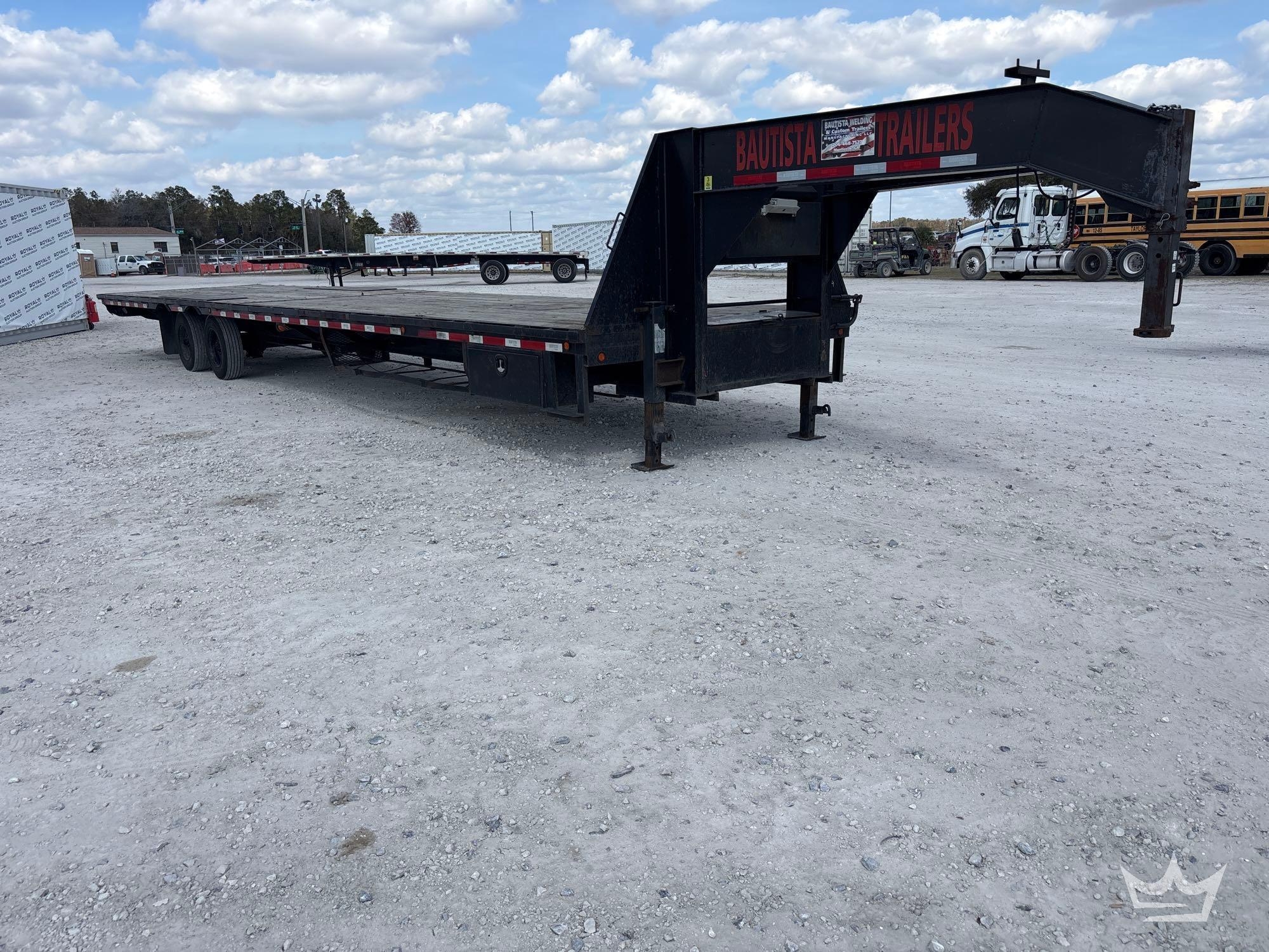 2022 Bautista Welding and Custom 40ft. 10 Ton T/A Gooseneck Flatbed Trailer (A61573)