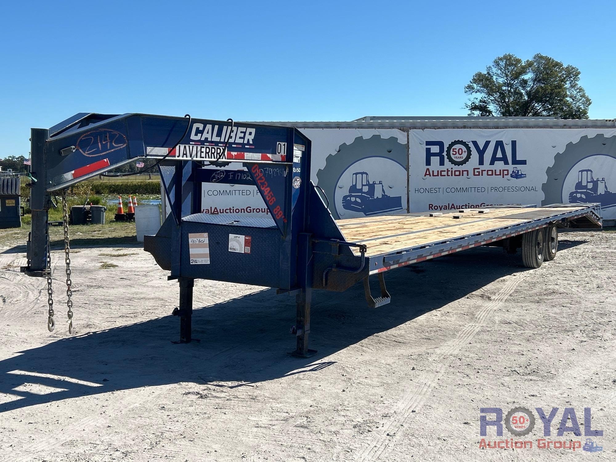 2023 Caliber Trailers GH840MST 40ft T/A Gooseneck Flatbed Equipment Trailer (A55851)