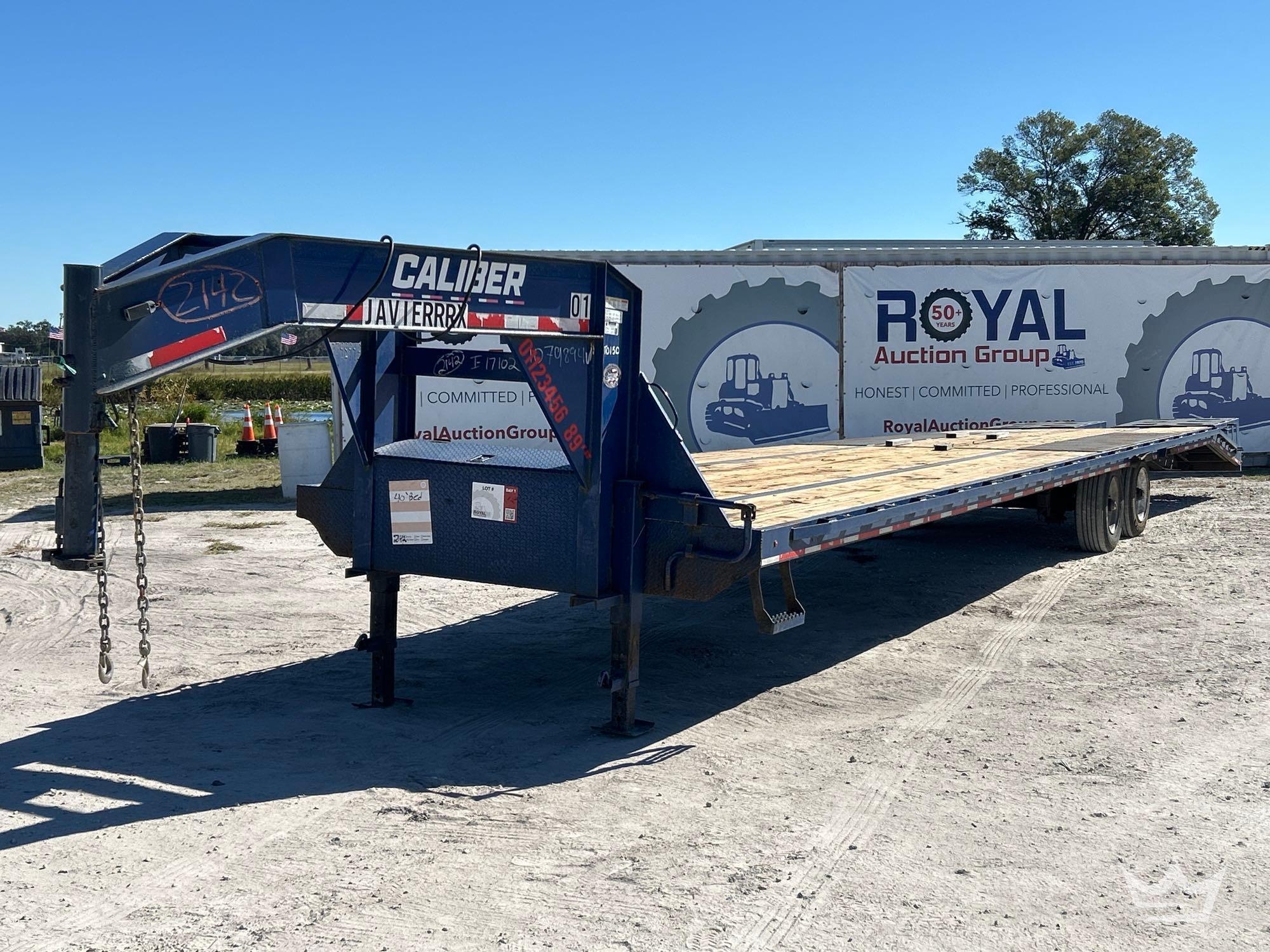 2023 Caliber Trailers GH840MST 40ft 6 Ton T/A Gooseneck Flatbed Equipment Trailer (A55852)