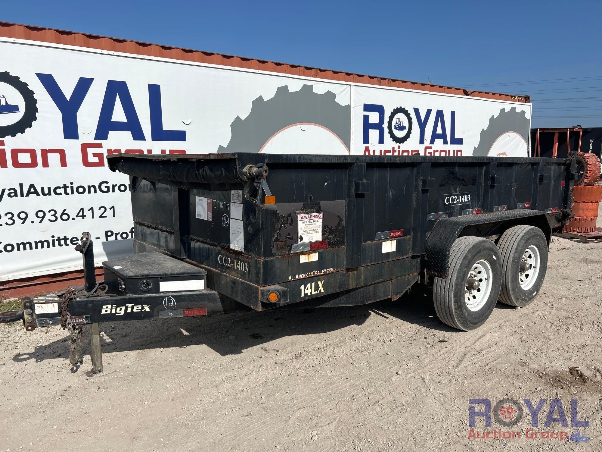 2016 Big Tex 14LX 14ft 7 Ton T/A Dump Trailer (A50322)
