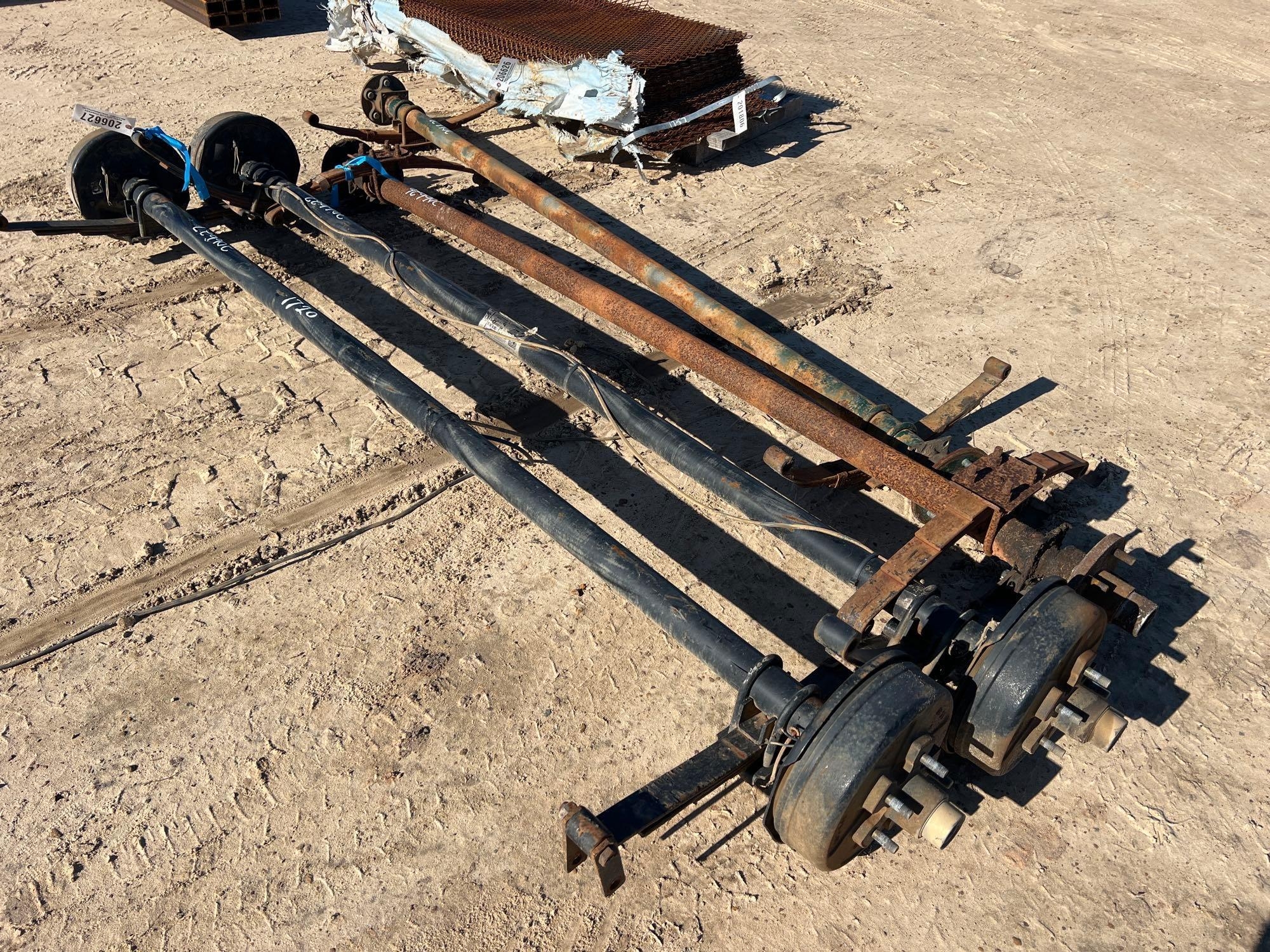 (2) USED 3500 LB IDLER TRAILER AXLES (A58375)