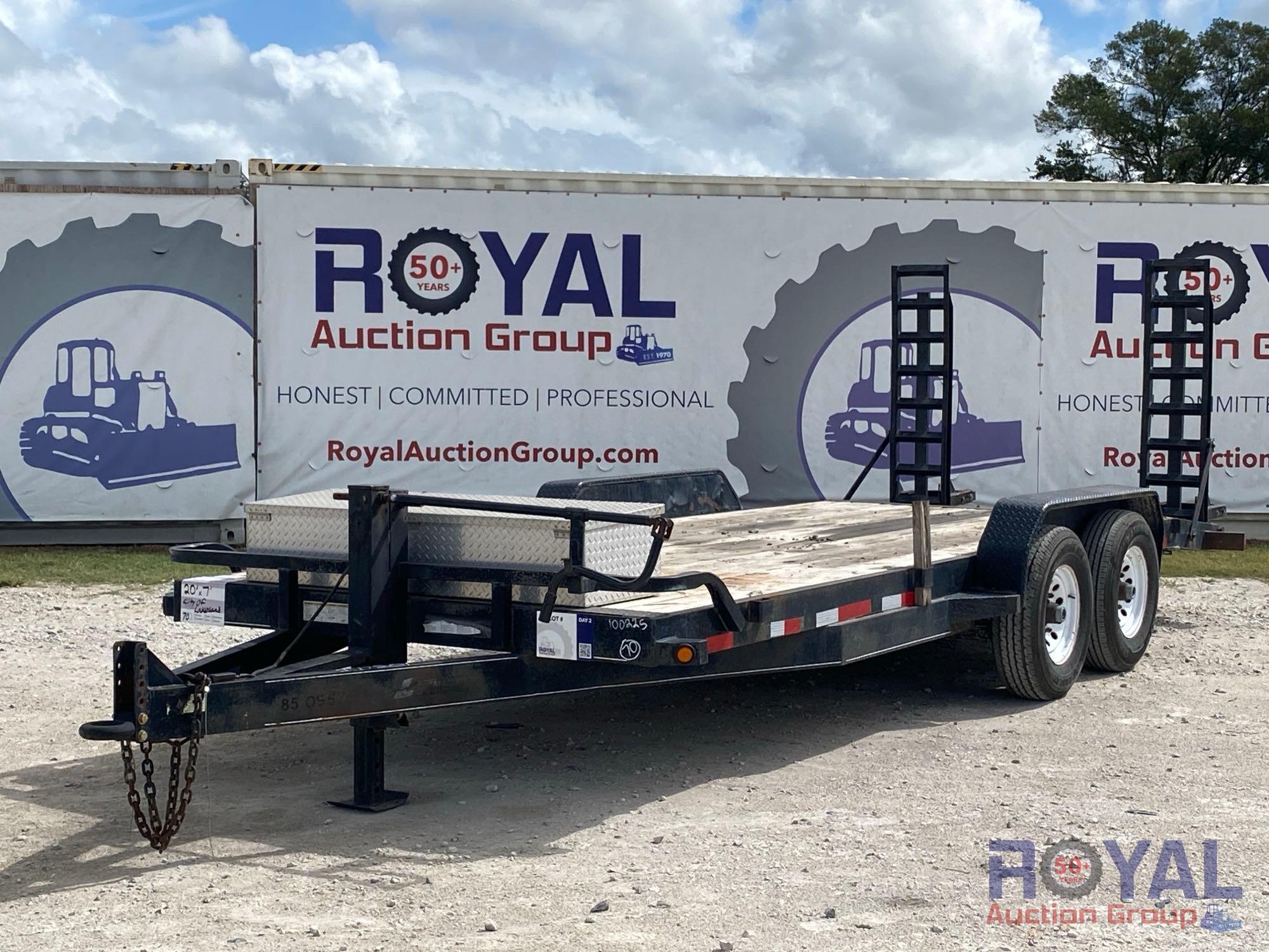 2012 Big Tex 14ET-20BK 20ft T/A Flatbed Trailer (A55852)