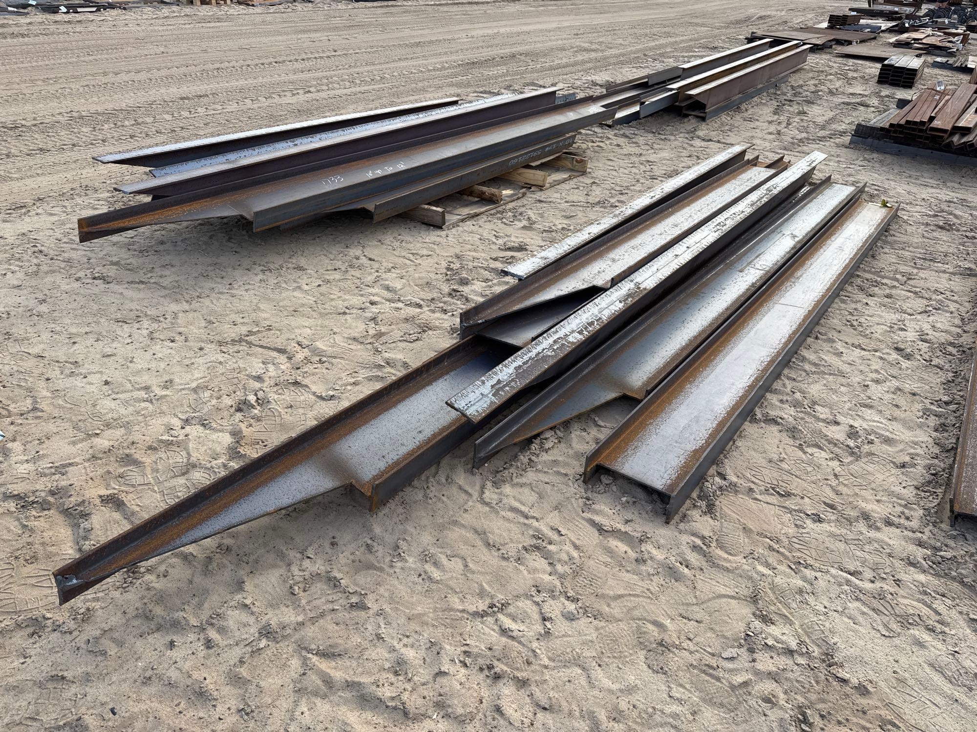 (APPROX 7) 10" I-BEAMS UP TO 12' (A54756)