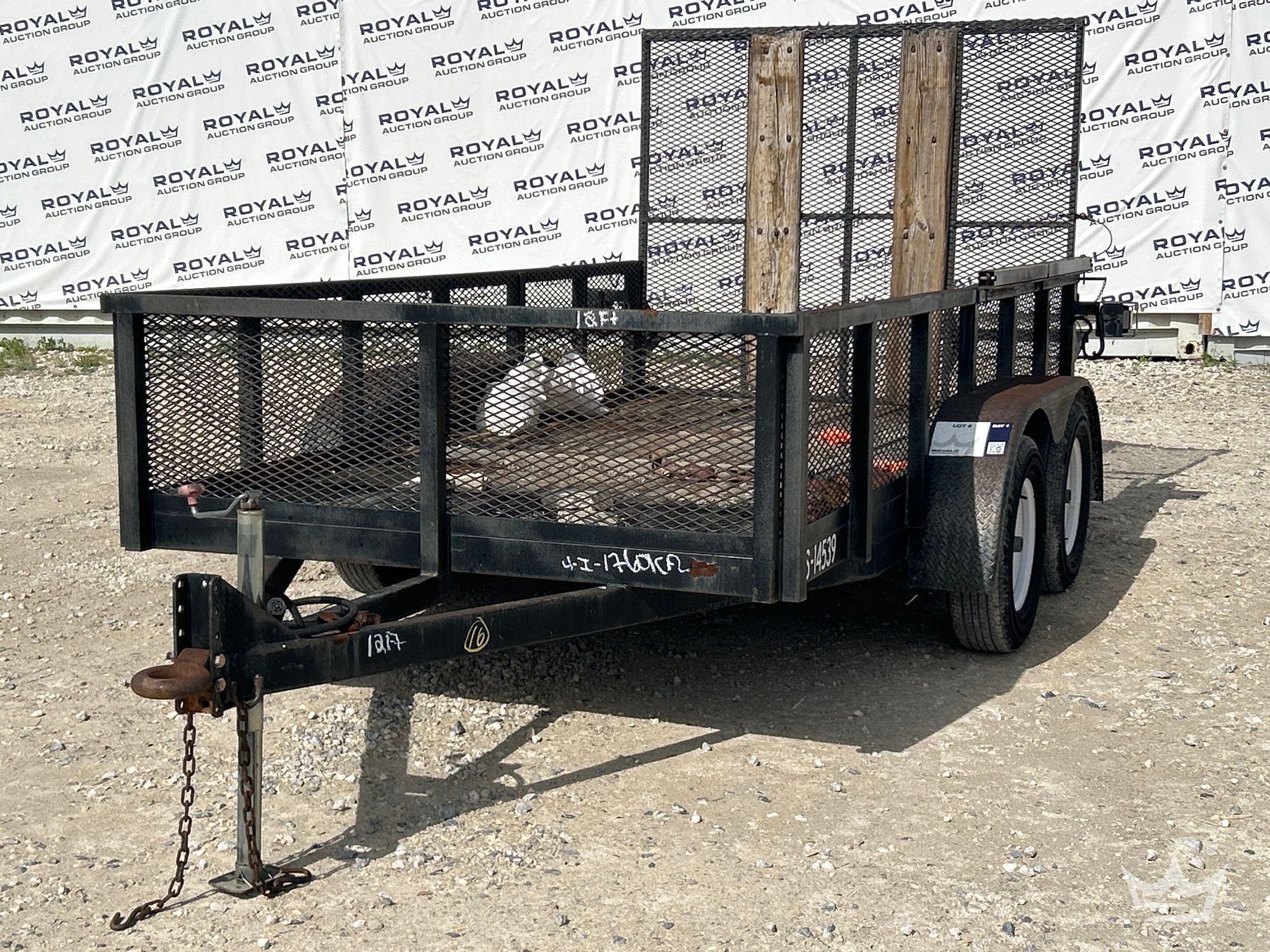 12ft T/A Flatbed Utility Trailer (A64557)