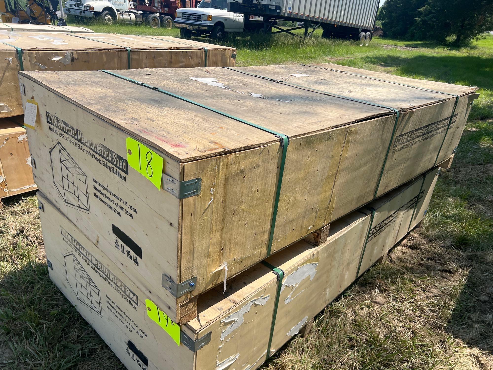 12'x20' Galvanized Metal Livestock Shed (A43476)
