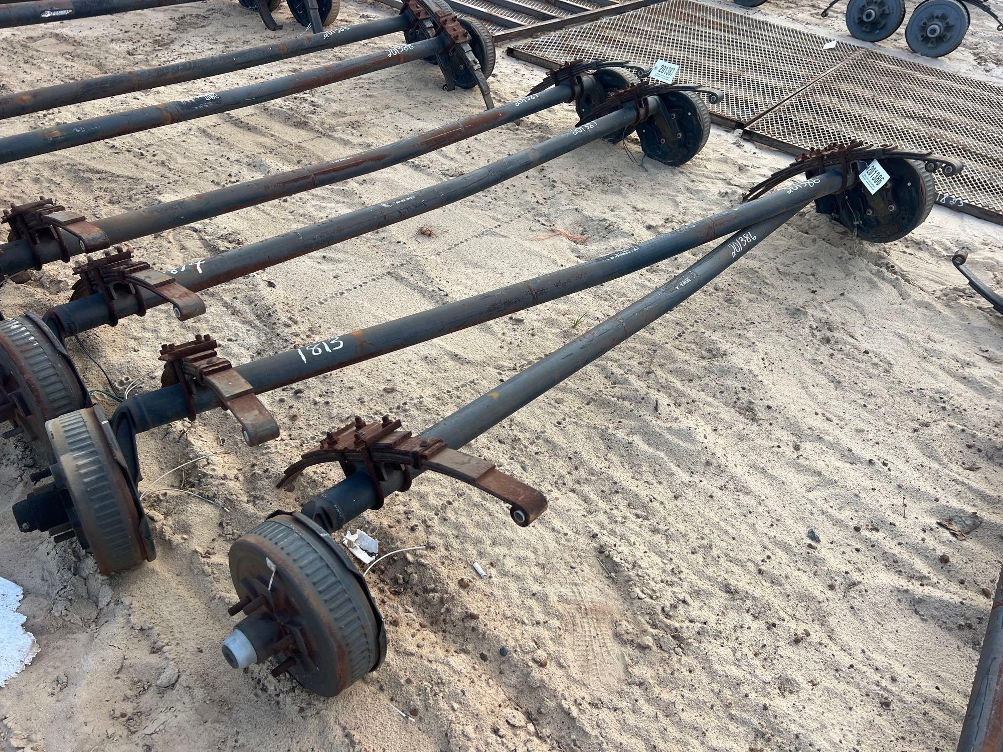 UNUSED (2) 3500# DROP AXLE W/ BRAKES (A54756)
