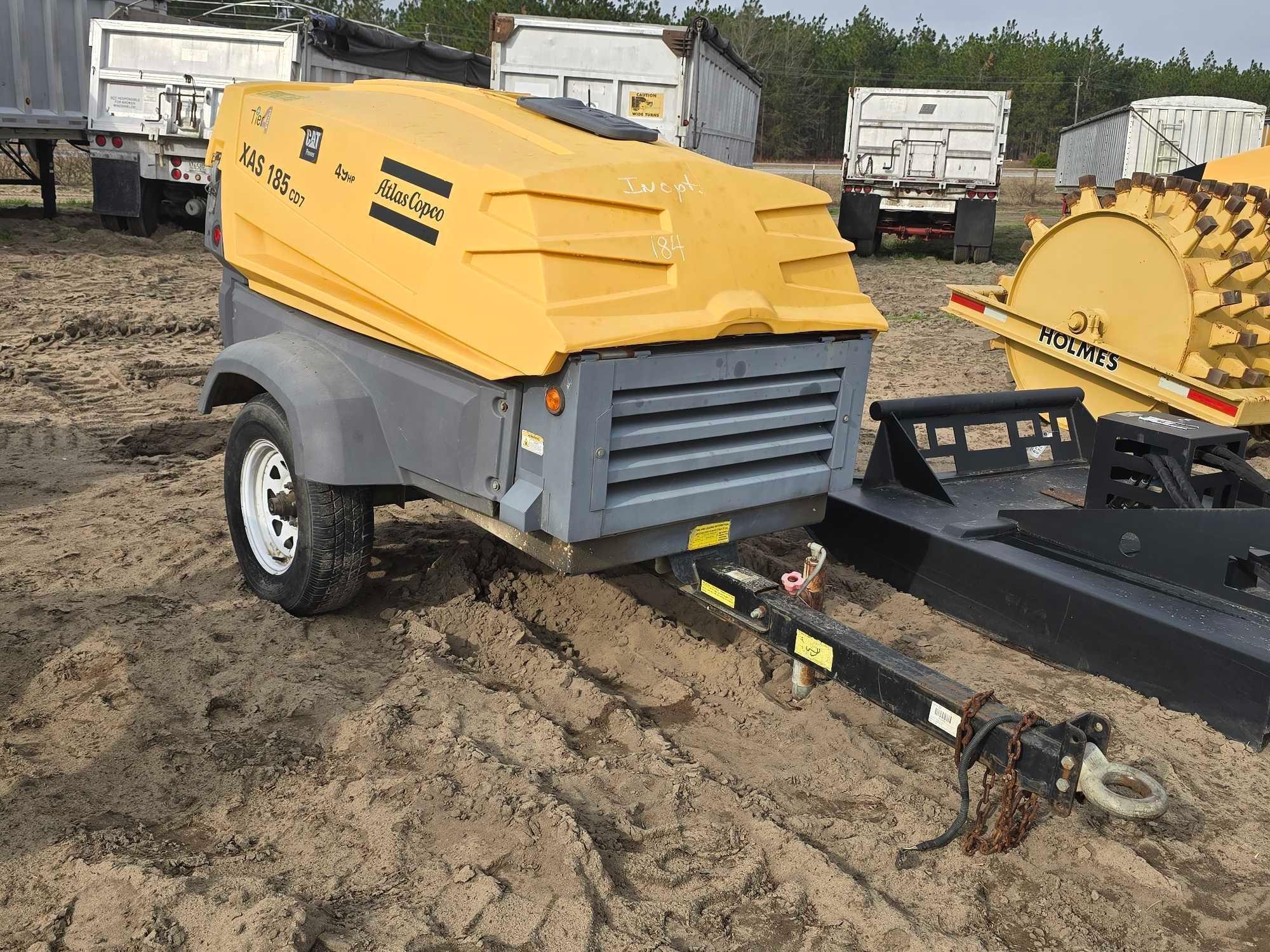 (INOP) ATLAS COPCO XAS 185 PORTABLE AIR COMPRESSOR (A63290)