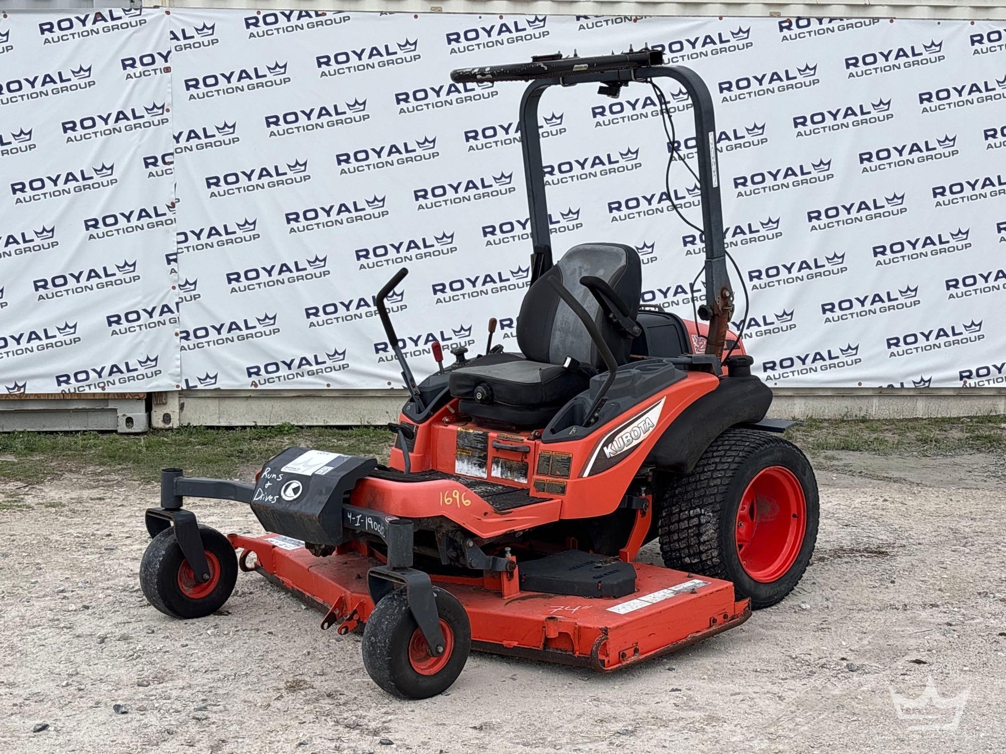 2015 Kubota ZD1211RL 74in Zero Turn Mower (A64553)