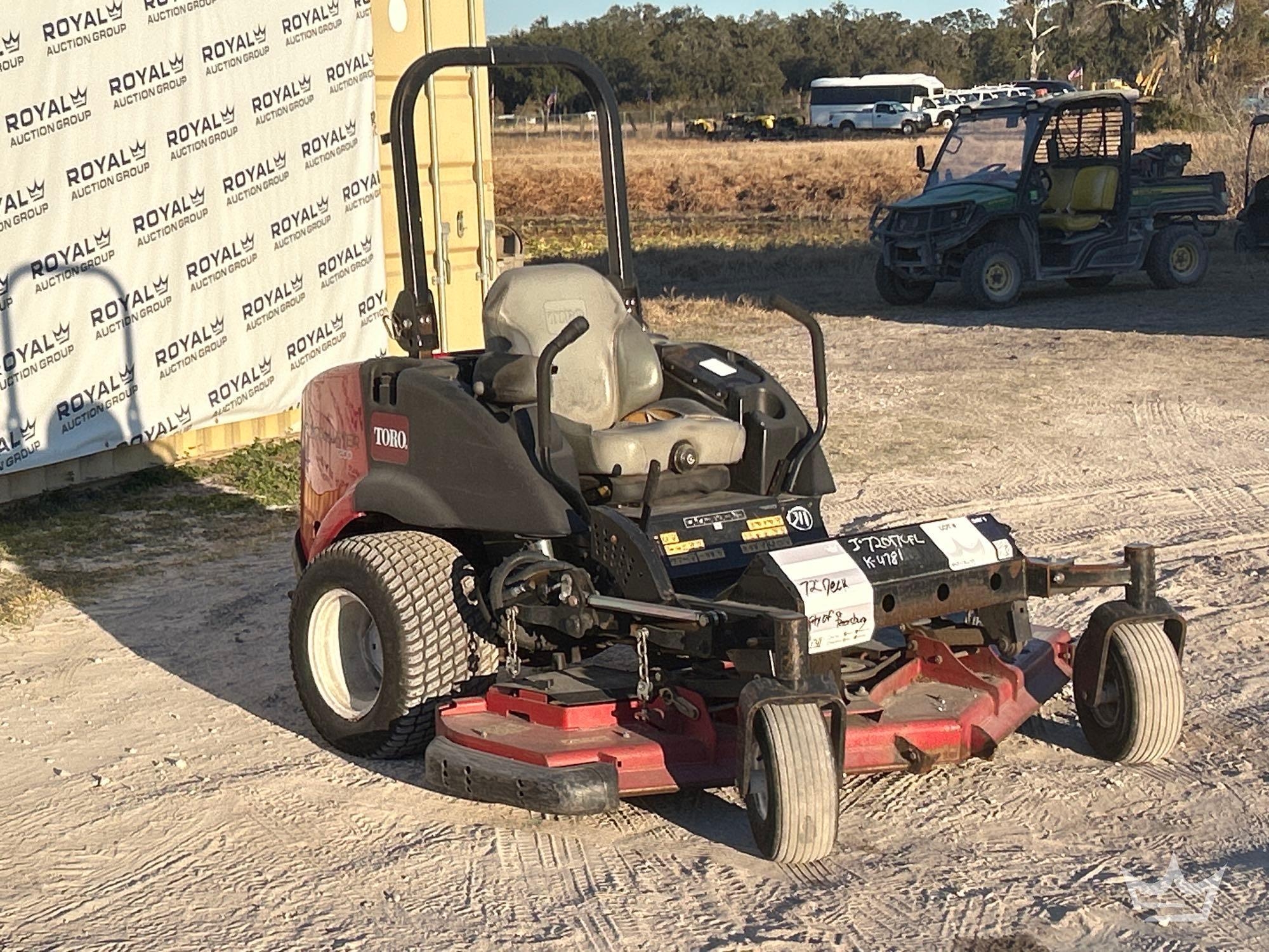 2019 Toro Groundsmaster 7200 72in. Zero Turn Commercial Mower (A61572)