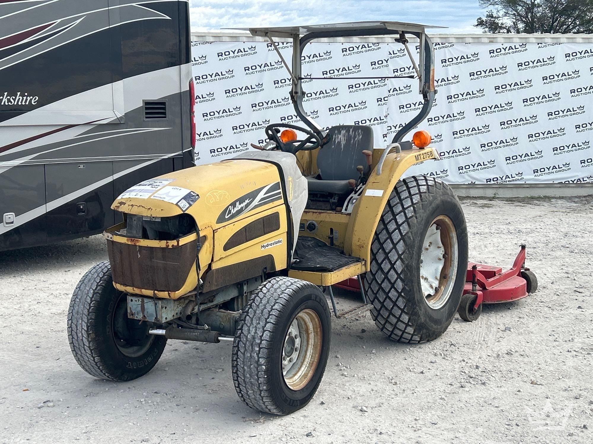 Challenger MT275B 40HP 4WD Utility Tractor w/ 76in. Rotary Brush Cutter Attachment (A59228)