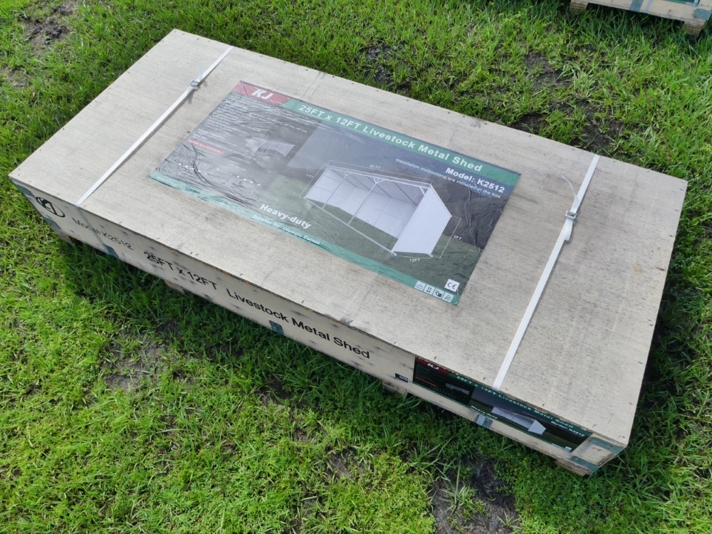 25'x12' Livestock Metal Shed (A53316)