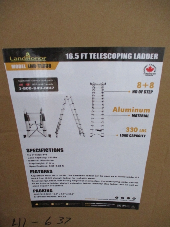 16.5' Telescoping Ladder (A66408)