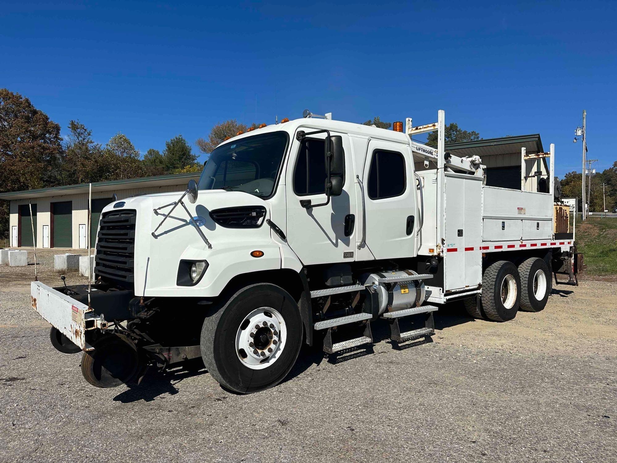 2014 Freightliner 108SD Utility Truck with Crane and Rail Gear, VIN # 1FVHG5CY3EHFL1495 (A54865)