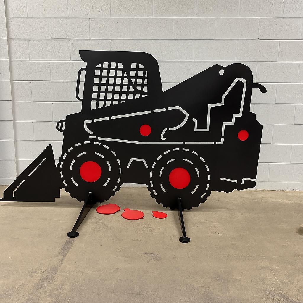 UNUSED WHEELED SKID STER AR500 3/8" SHOOTING (A58376)