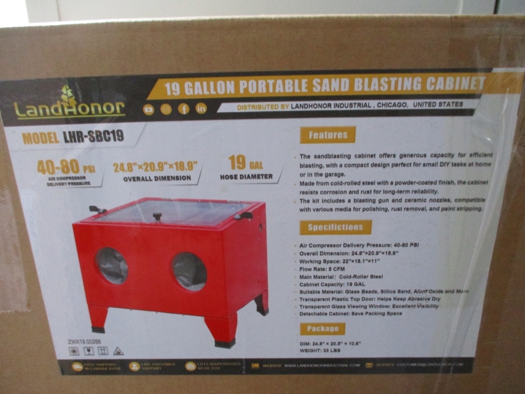19 gal Portable Sandblasting Cabinet (A66408)