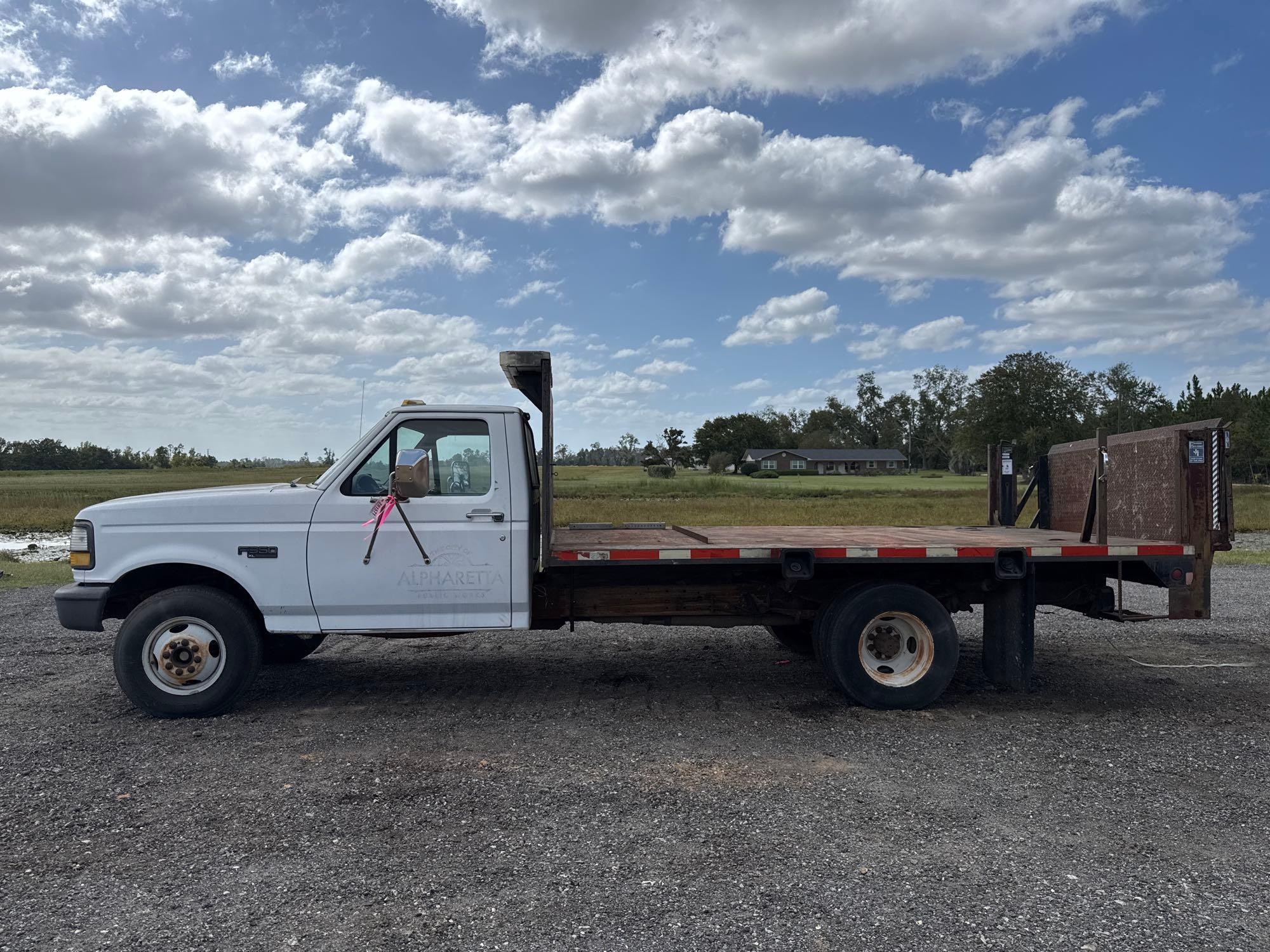 1993 FORD F-350XL SINGLE CAB FLATBED TRUCK (A51406)