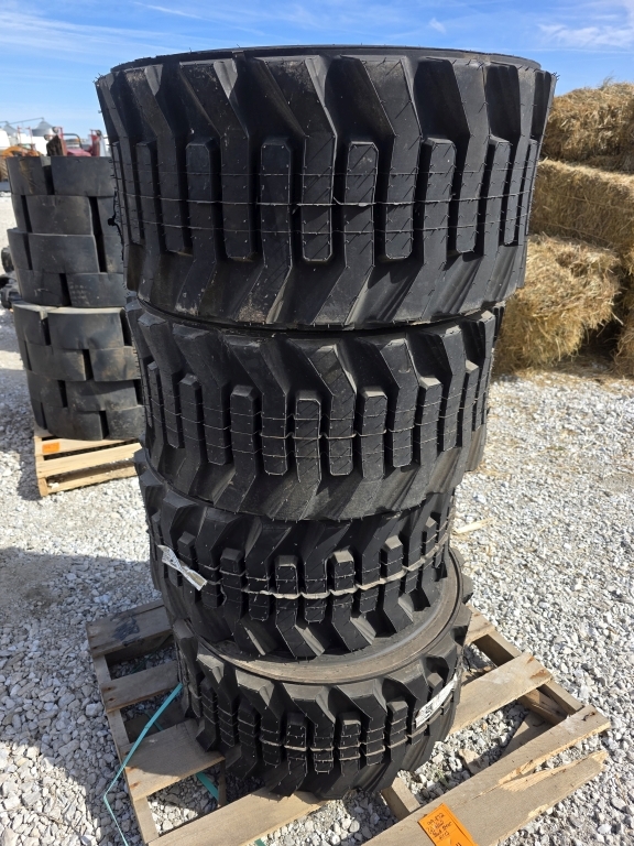 (4) New Caterpillar Skidsteer Loader Tires (A66408)