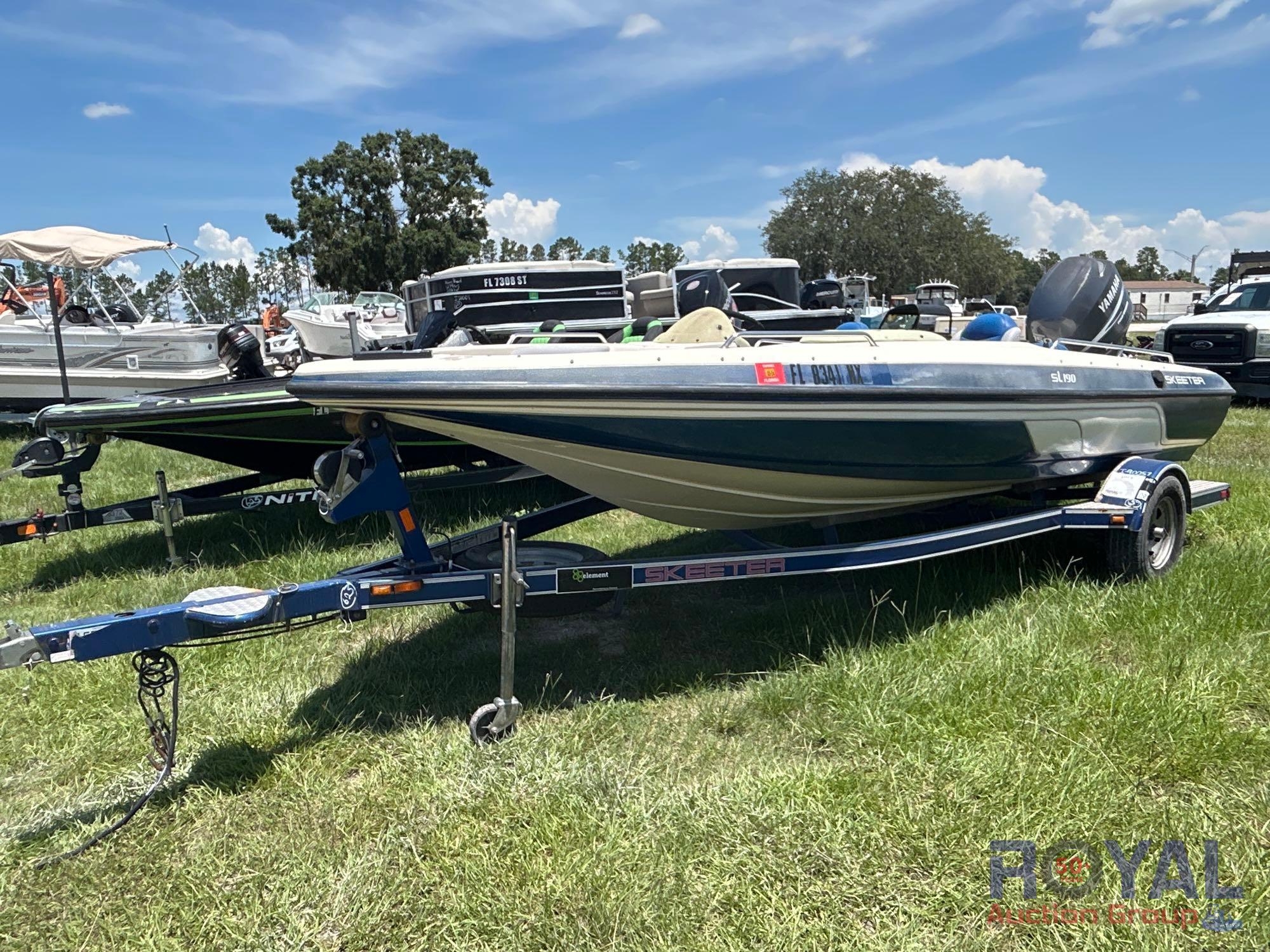 2009 Skeeter SL190 19ft Boat with 21ft Boat Trailer (A55853)