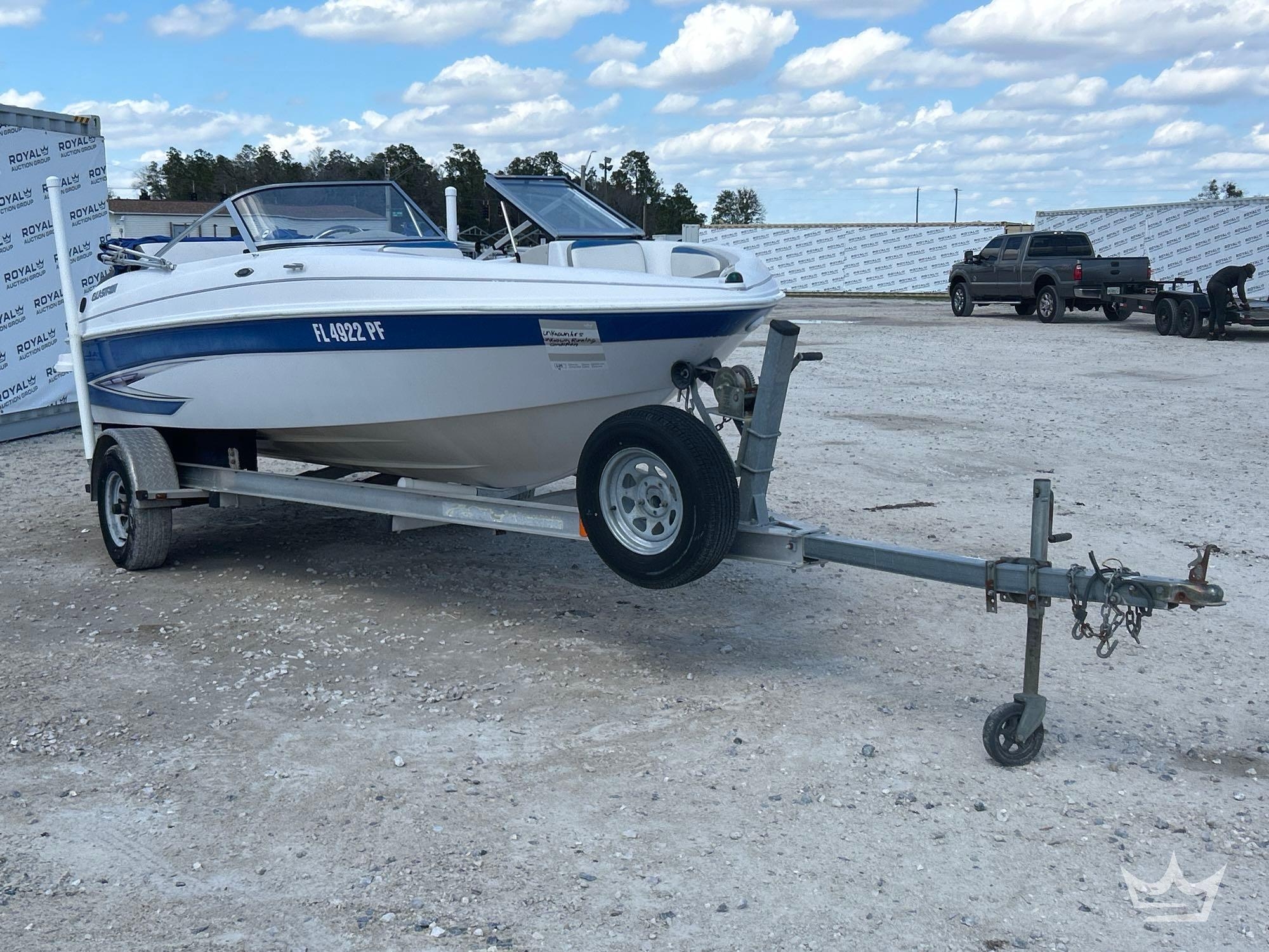 2012 18ft Gastron Boat with 18ft Magic S/A Boat Trailer. (A64557)