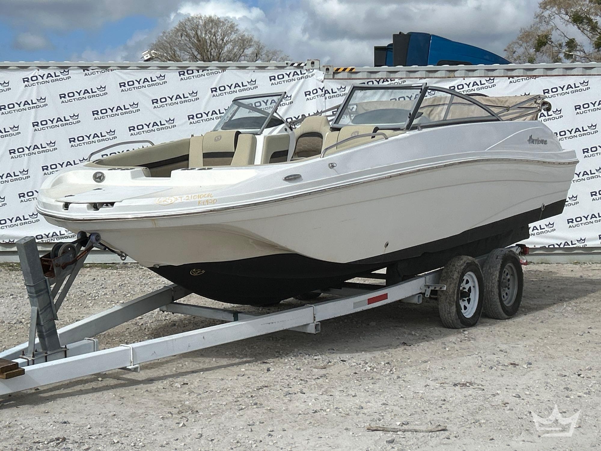 2020 Godfrey Marine Hurricane Boat w T/A Boat Trailer . (A61574)