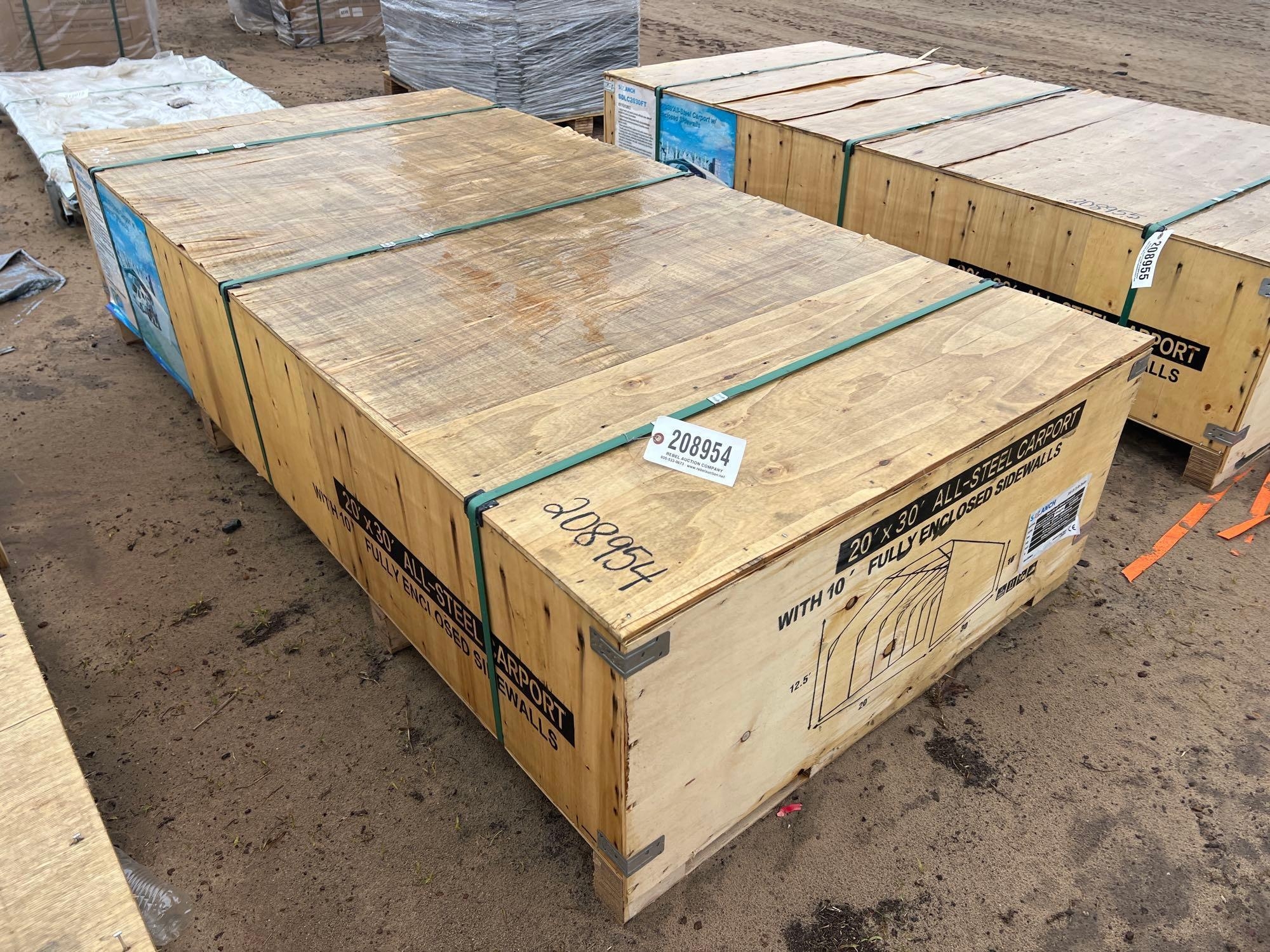 UNUSED SDLANCH 20' X 30' ALL-STEEL CARPORT (A62131)