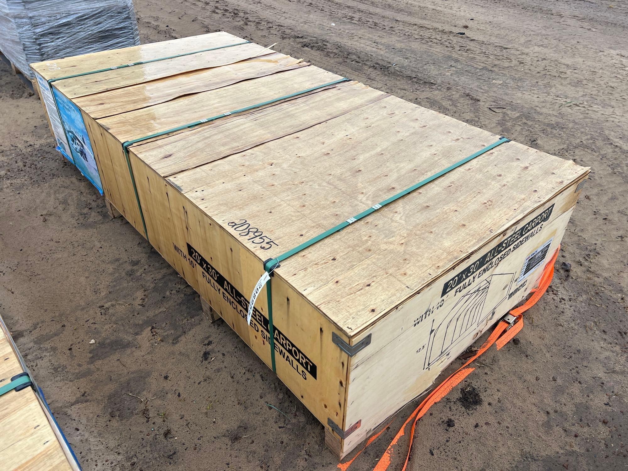 UNUSED SDLANCH 20' X 30' ALL-STEEL CARPORT (A62131)