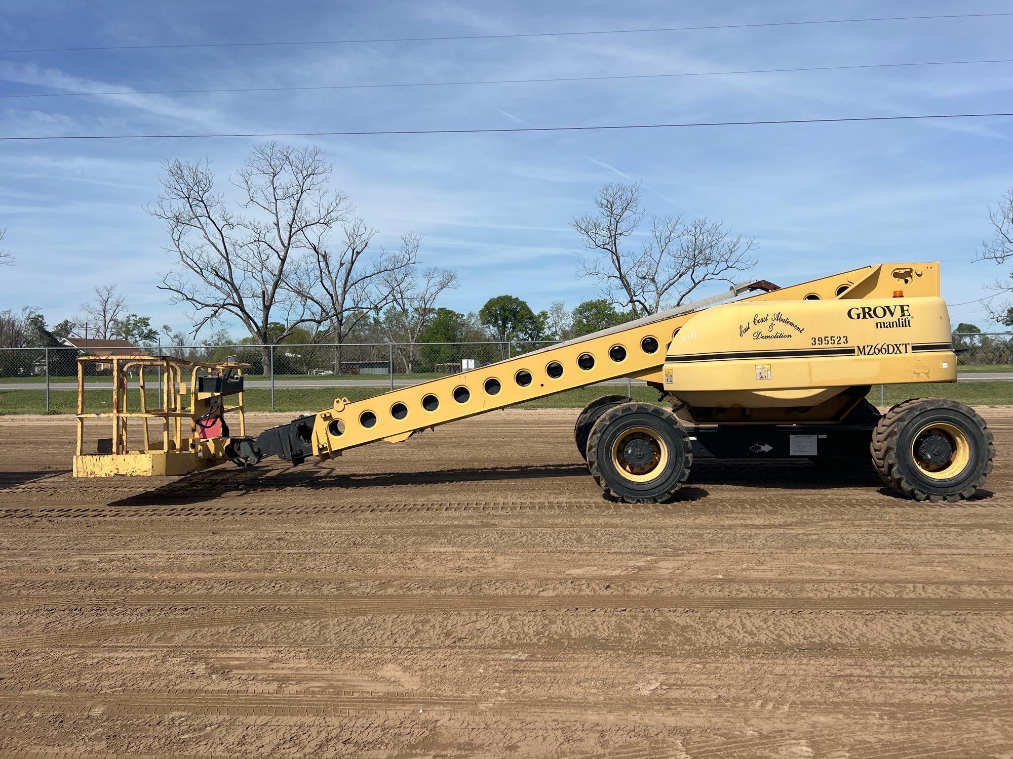 1990 GROVE MZ66DXT TELESCOPIC BOOM LIFT (A65053)