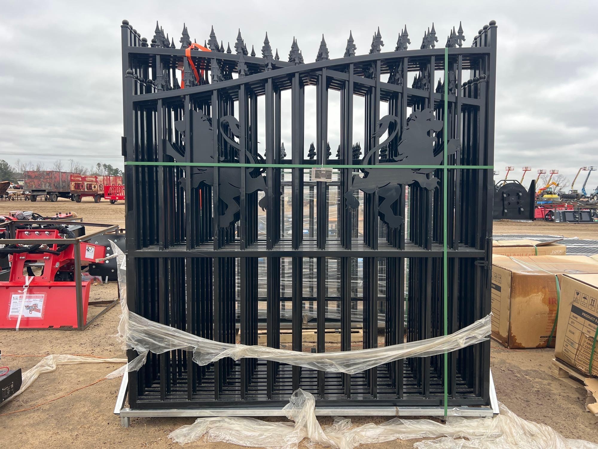 UNUSED SDLANCH BI-PARTING WROUGHT IRON GATE (A62131)