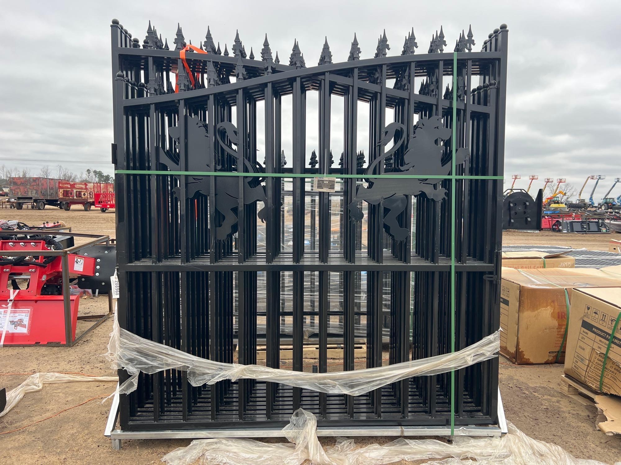 UNUSED SDLANCH BI-PARTING WROUGHT IRON GATE (A62131)