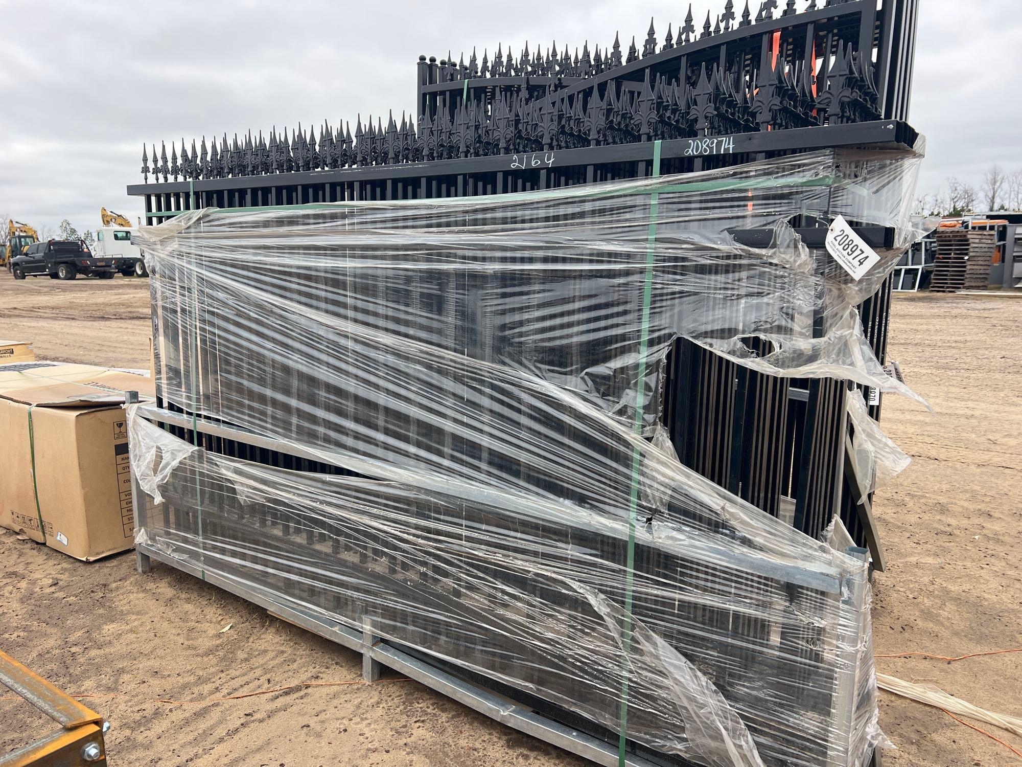 UNUSED IRANCH WROUGHT IRON SITE FENCE (A62131)