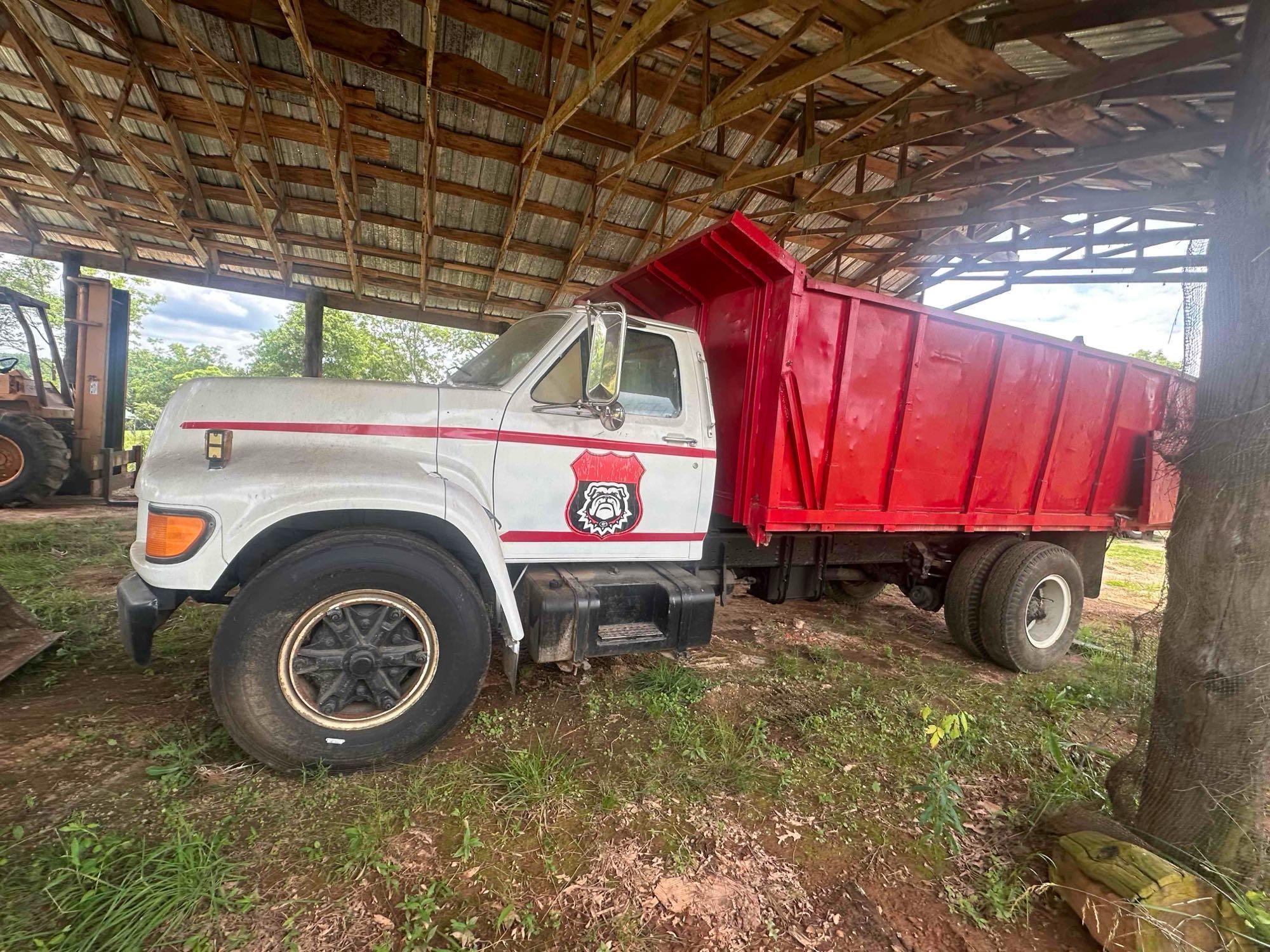 1995 Ford F800 Dump Truck, VIN # 3FEXF80C6SJA06741 (A48836)