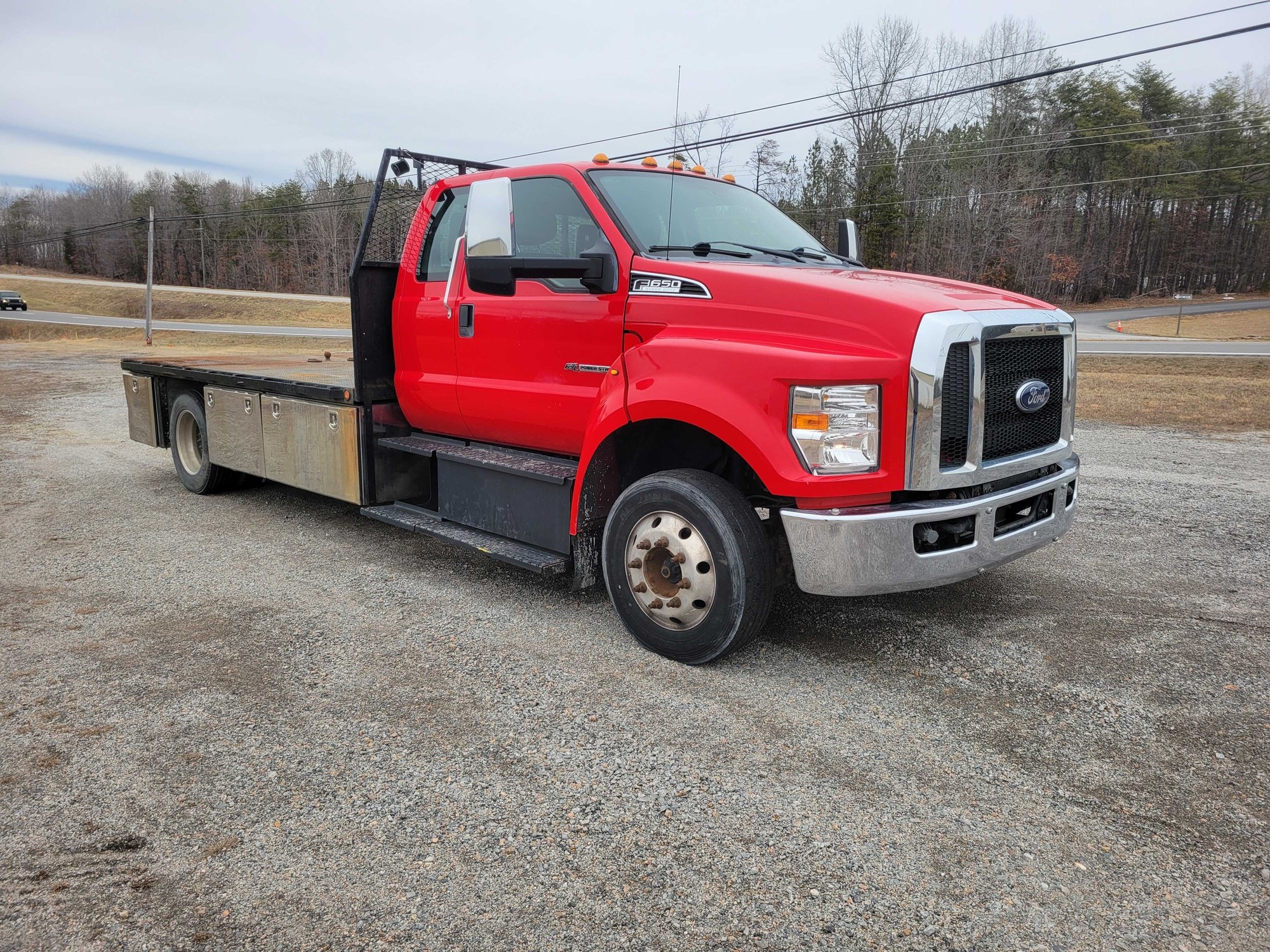 2016 Ford F650 Ext Cab Flatbed Truck (A62613)