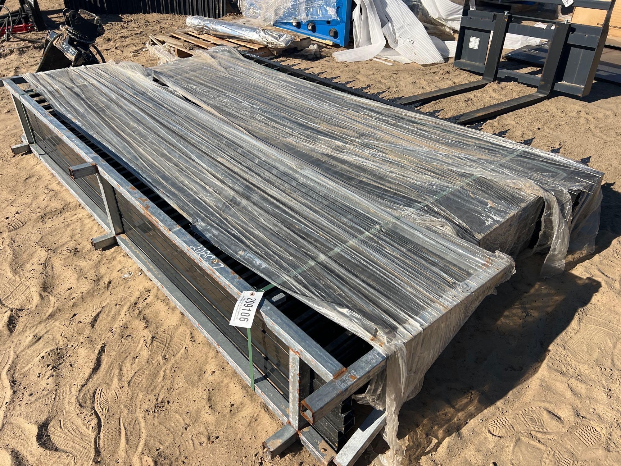 (8) UNUSED 9' X 5' WROUGHT IRON SITE FENCE (A60432)