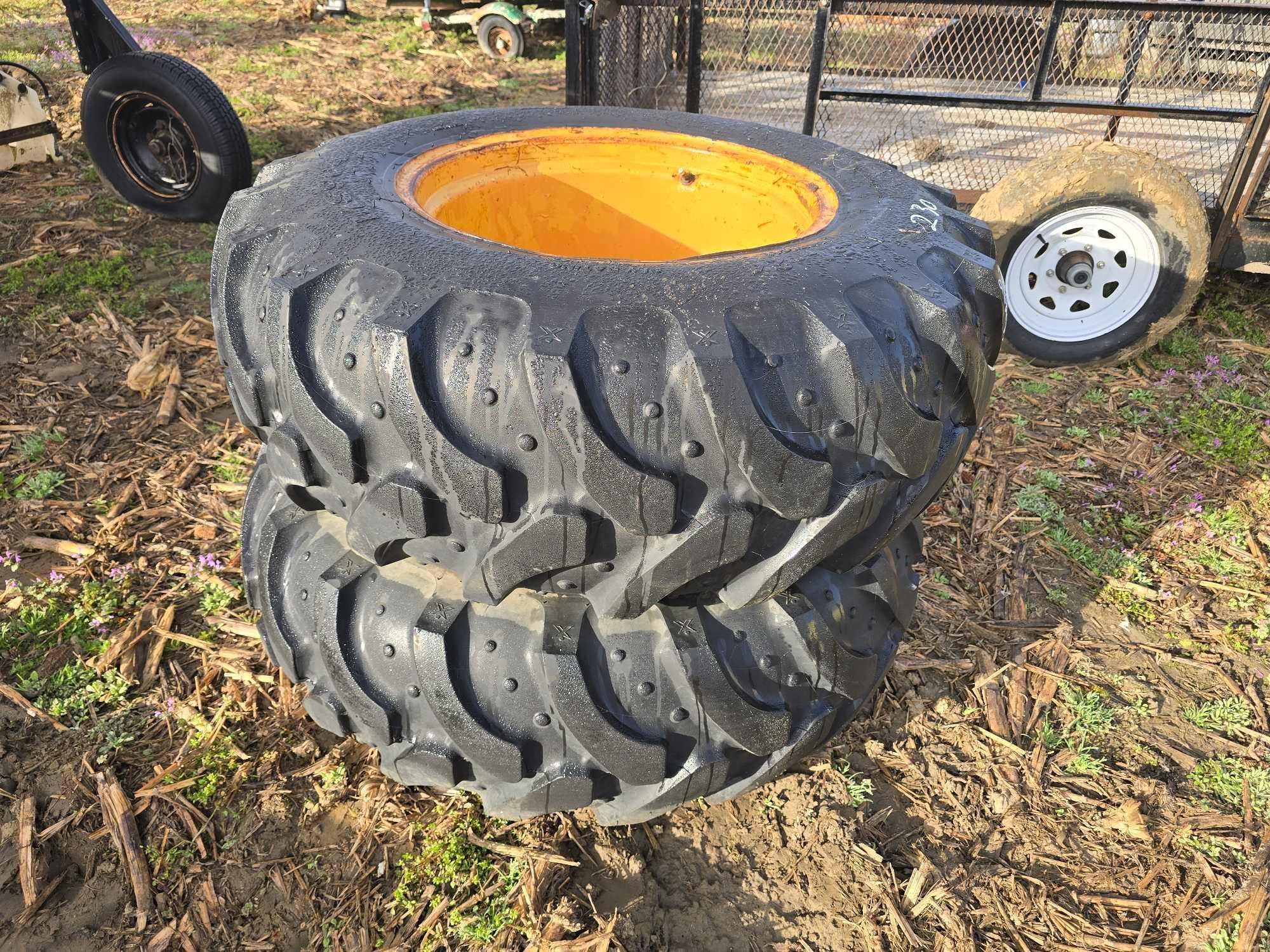 (2) 17.5L-24 TIRES & WHEELS (A63291)