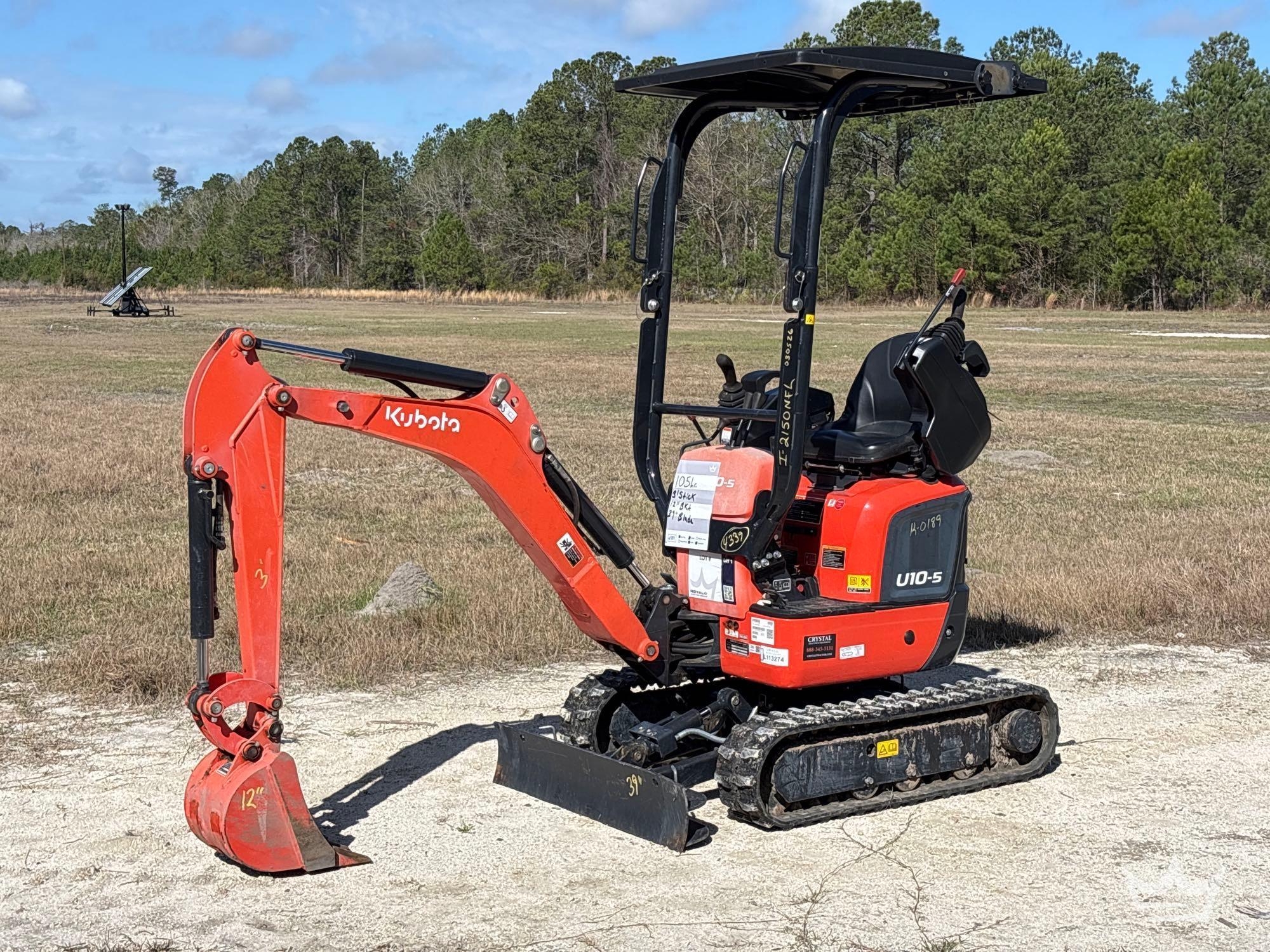 2022 Kubota U10-5 Mini Excavator (A61572)