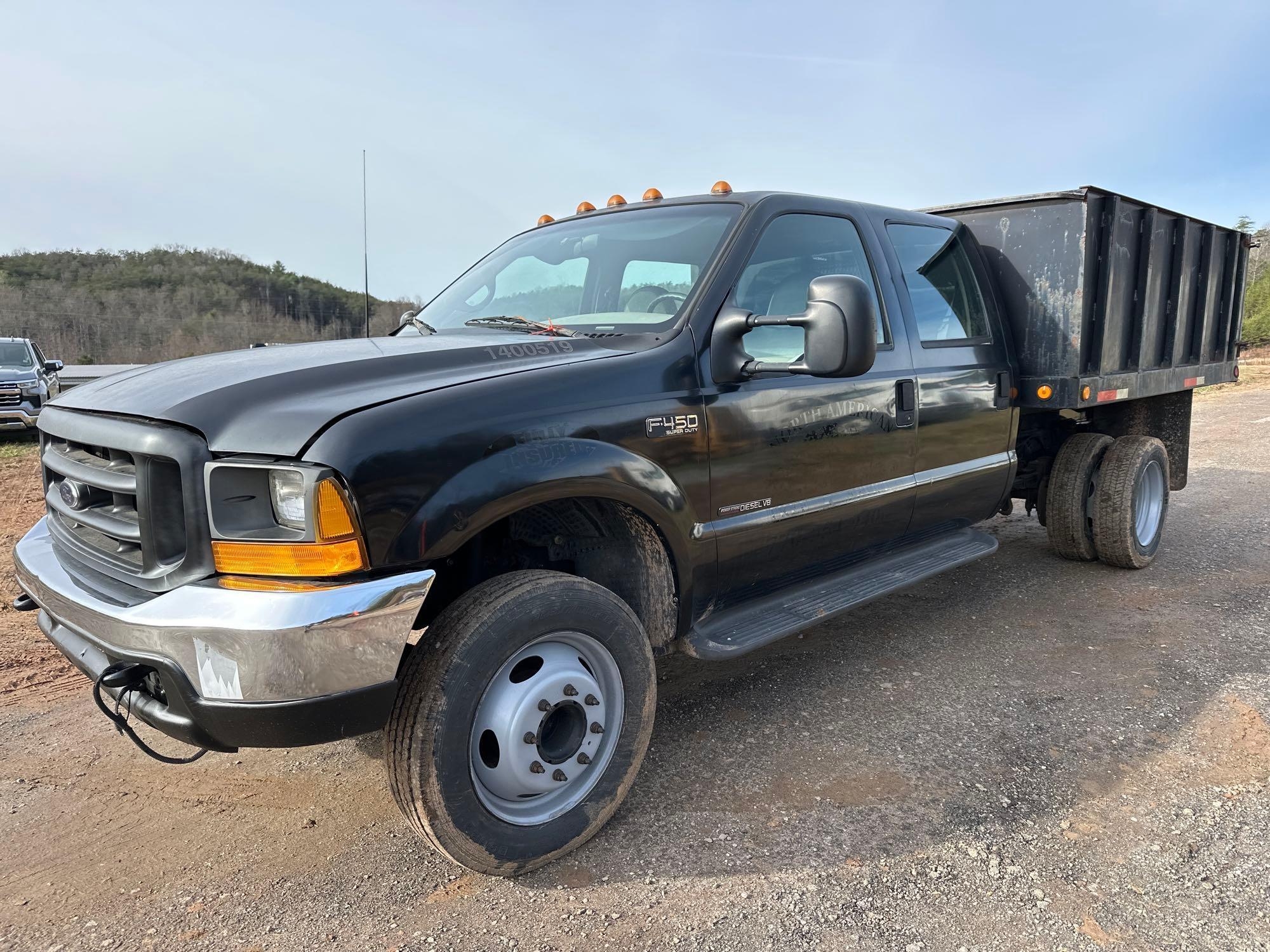 2000 Ford F-450 Dump Truck, VIN # 1FDXW46F5YEB20130 (A57453)