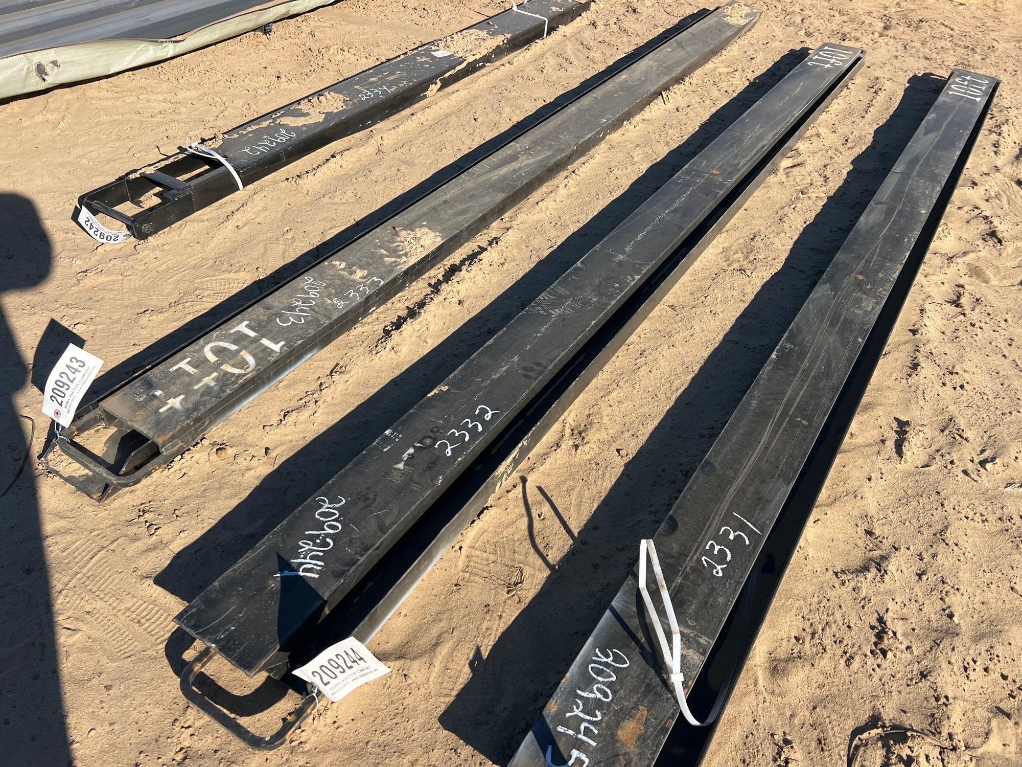 (2) UNUSED FUTURE 10' SLIP-ON FORK EXTENSIONS (A60432)