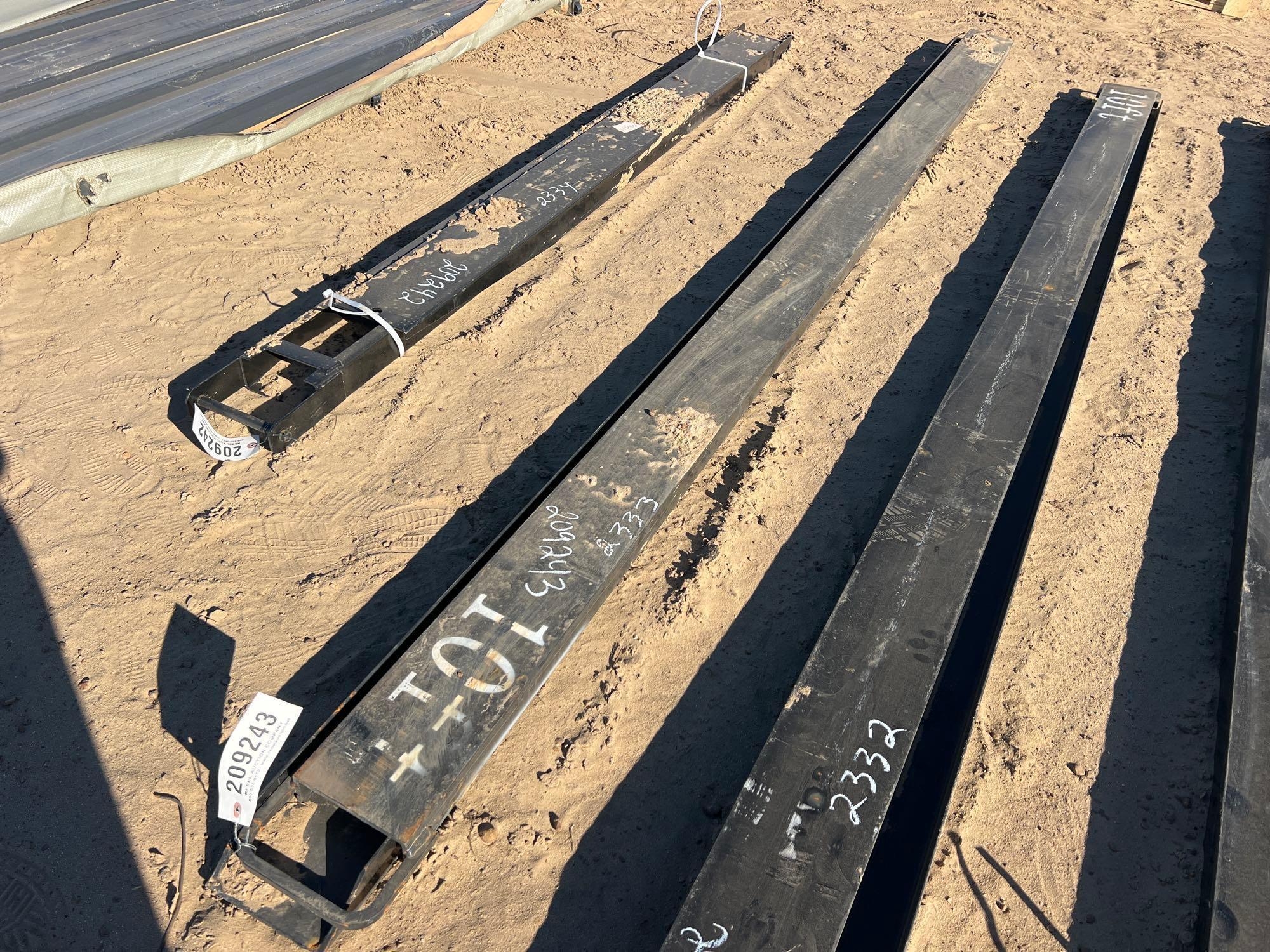 (2) UNUSED FUTURE 10' SLIP-ON FORK EXTENSIONS (A60432)