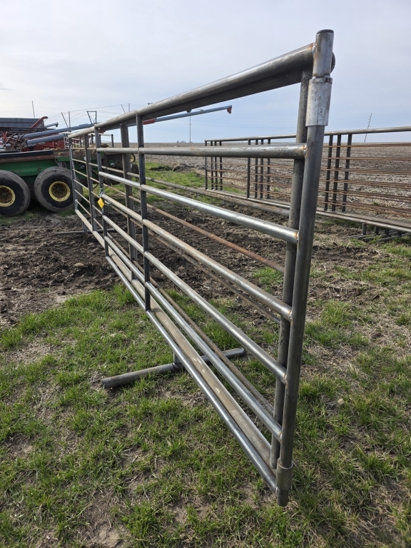 (1) Texas Built 25' Stand Alone Livestock Panel W/ Swing Gate (A66408)
