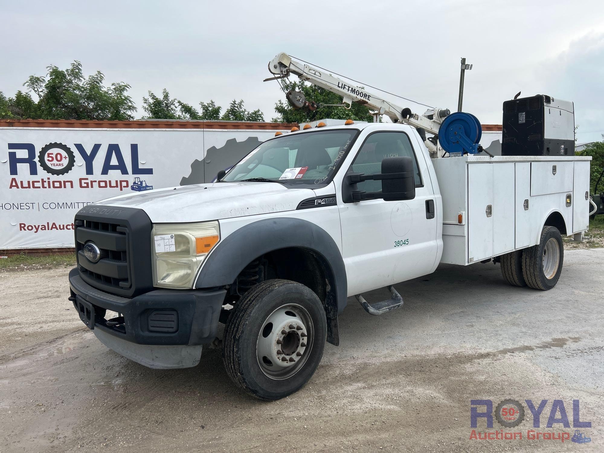 2014 Ford F-450 Liftmoore 5000W Mechanics Crane Service Truck (A46683)