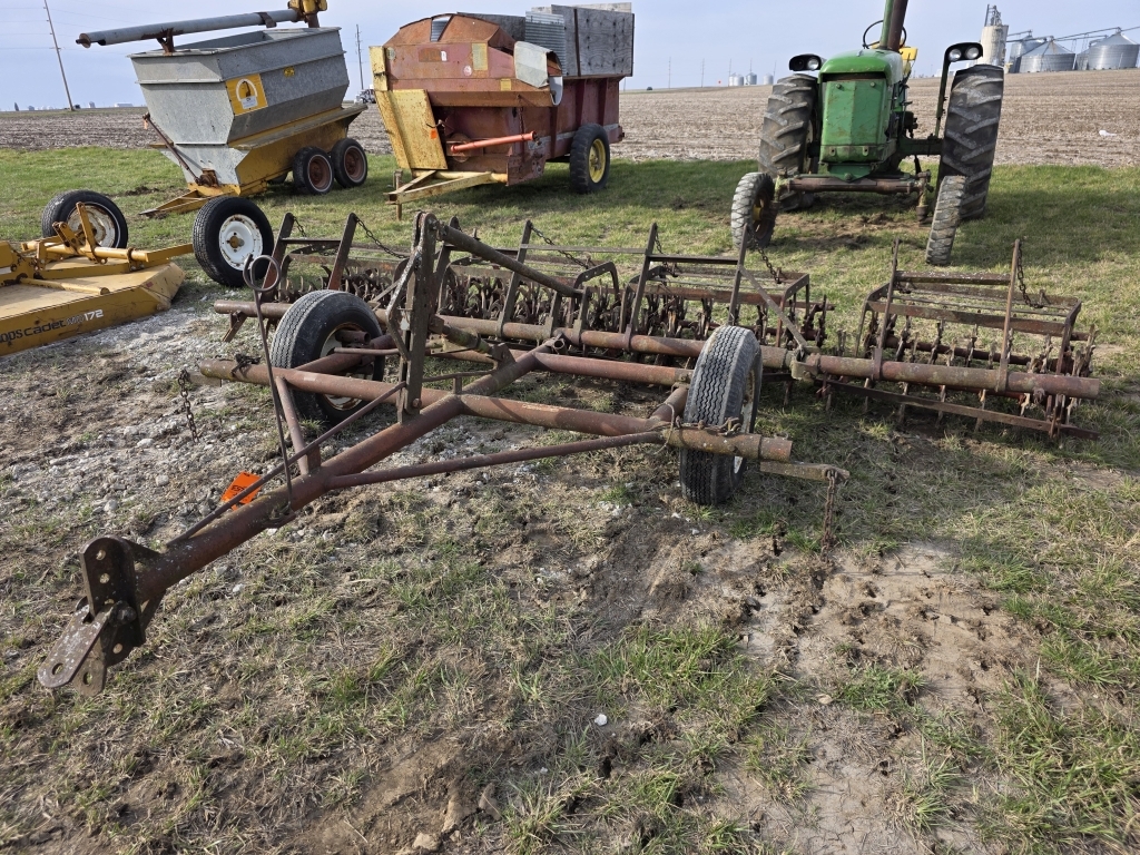 International (4) Section Rotary Hoe w/ Cart (A66408)