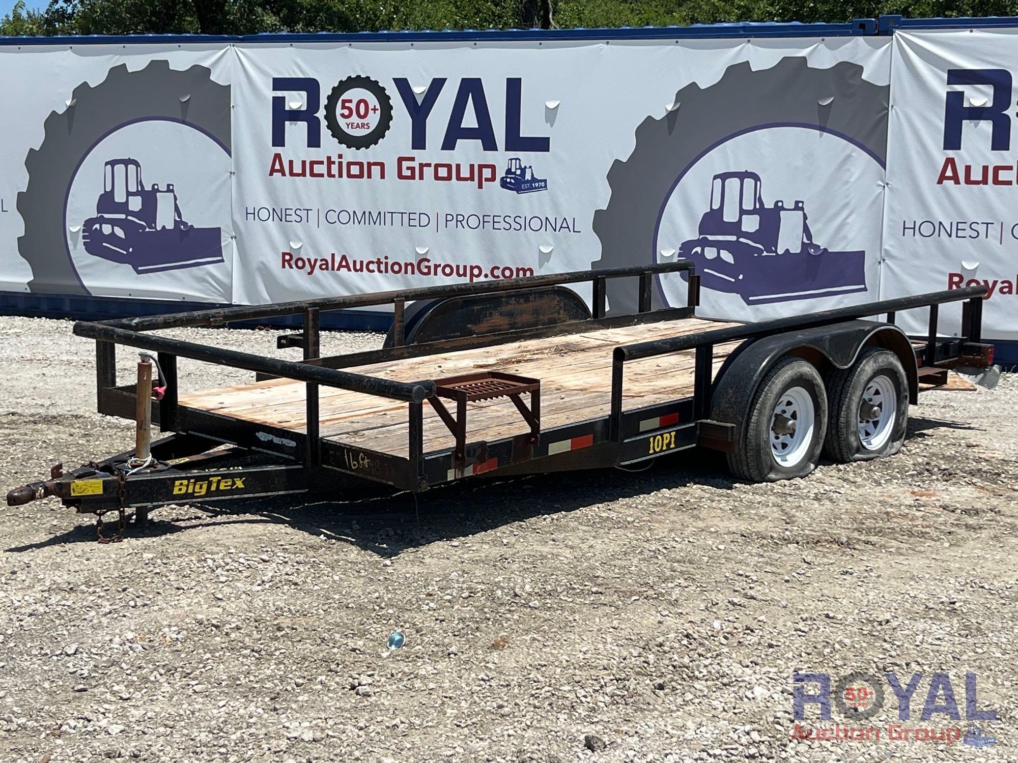 2003 Big Tex 10PI 16ft. T/A Pipe Top Utility Trailer (A49461)