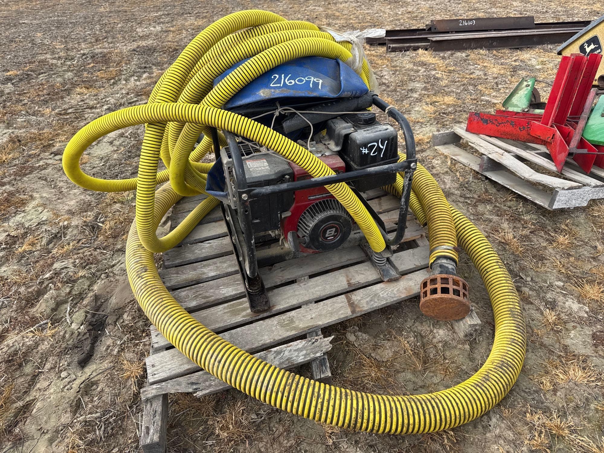 GAS POWERED PUMP W/ HOSE & TARP (A64278)