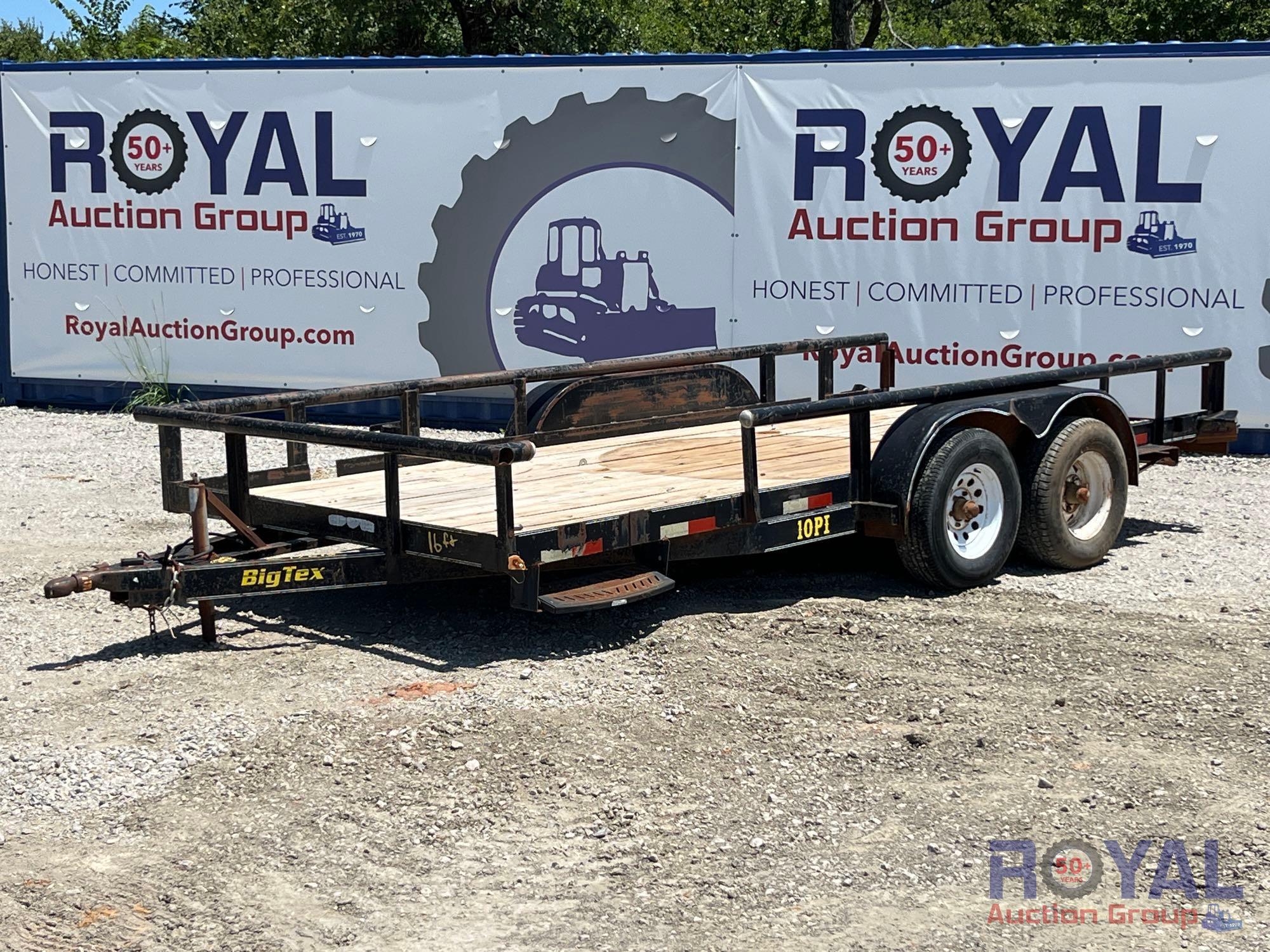 2003 Big Tex 10PI 16ft. T/A Pipe Top Utility Trailer (A49461)