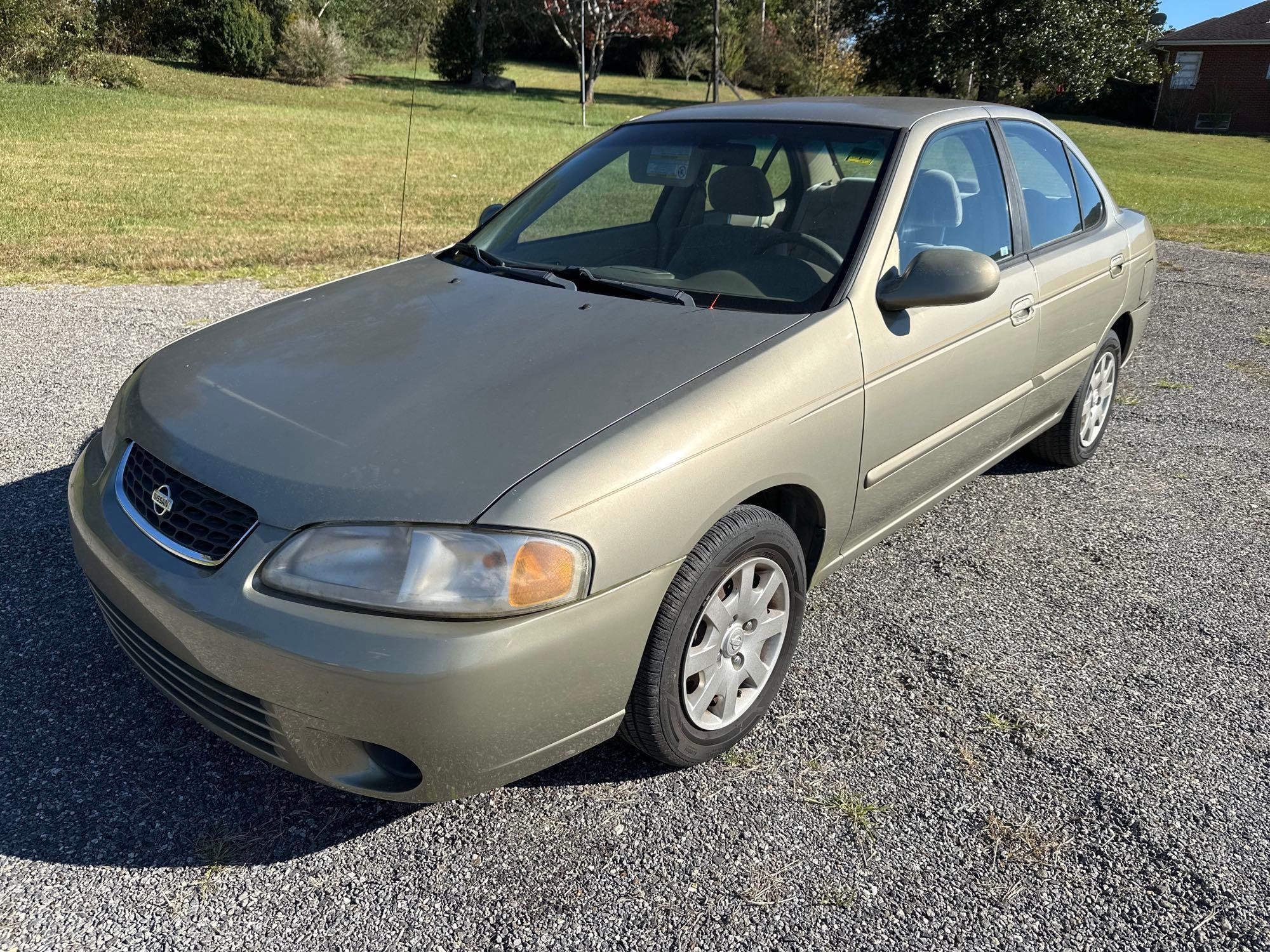 2001 Nissan Sentra Passenger Car, VIN # 3N1CB51D11L422162 (A54865)