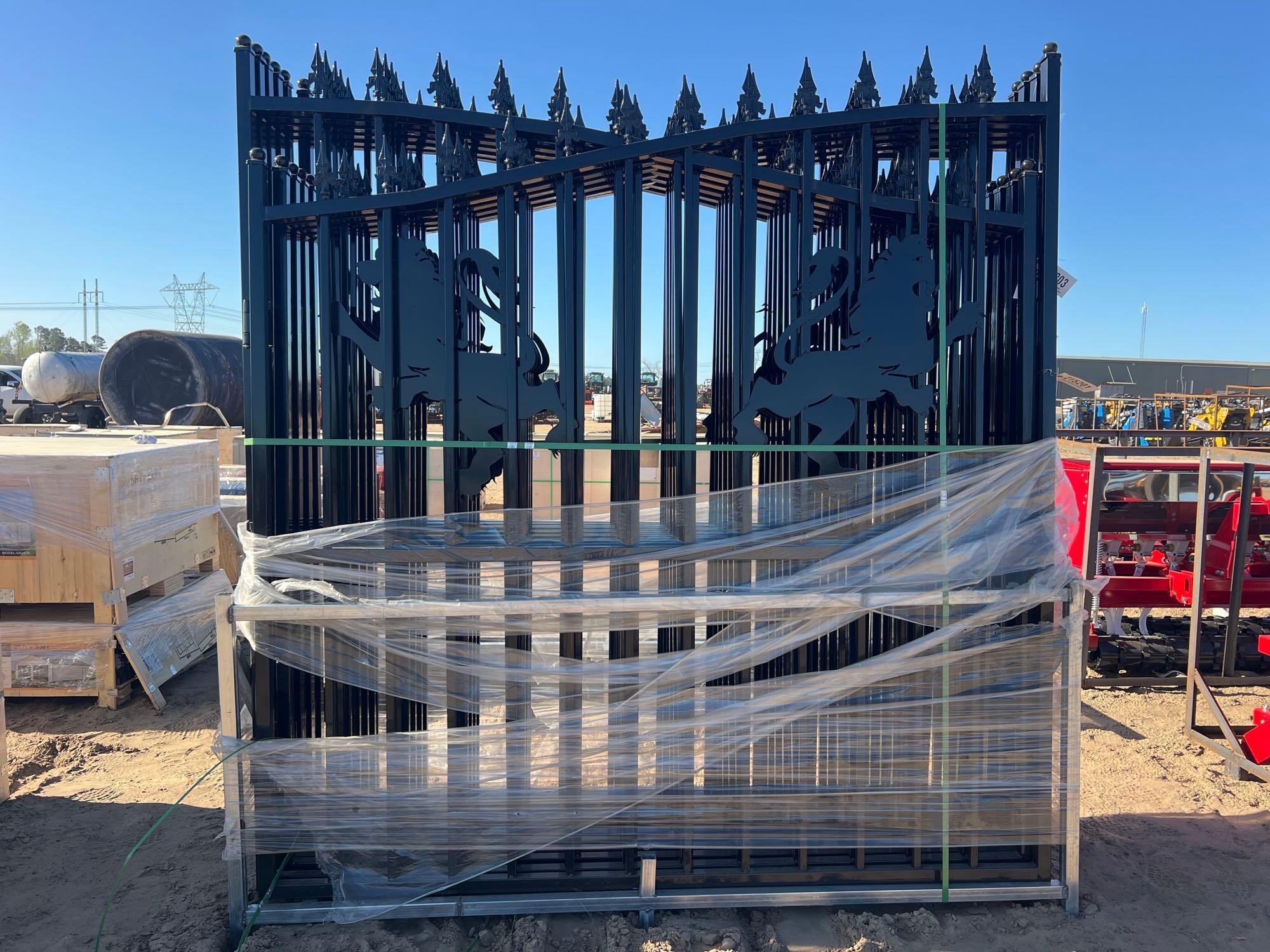UNUSED SDLANCH 14' BI-PARTING IRON GATE (A64281)