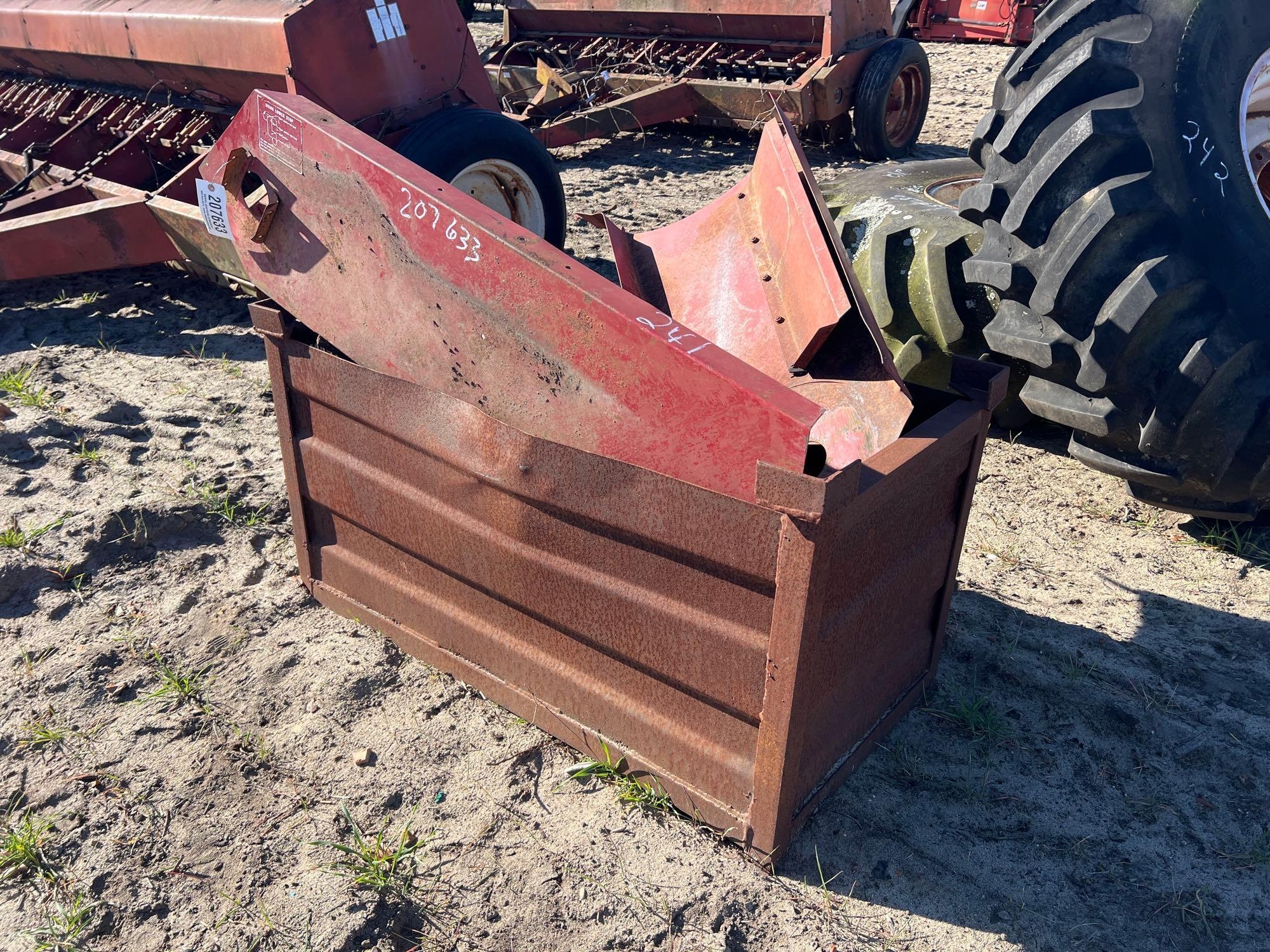 METAL CRATE OF CASE IH COMBINE PARTS (A63290)