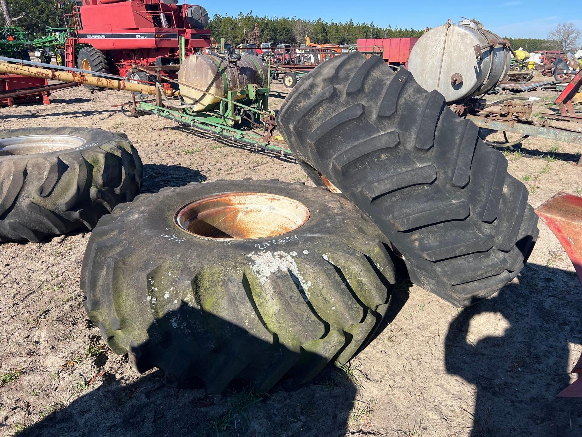 (2) 23.1X26 TIRES & RIMS (A63290)