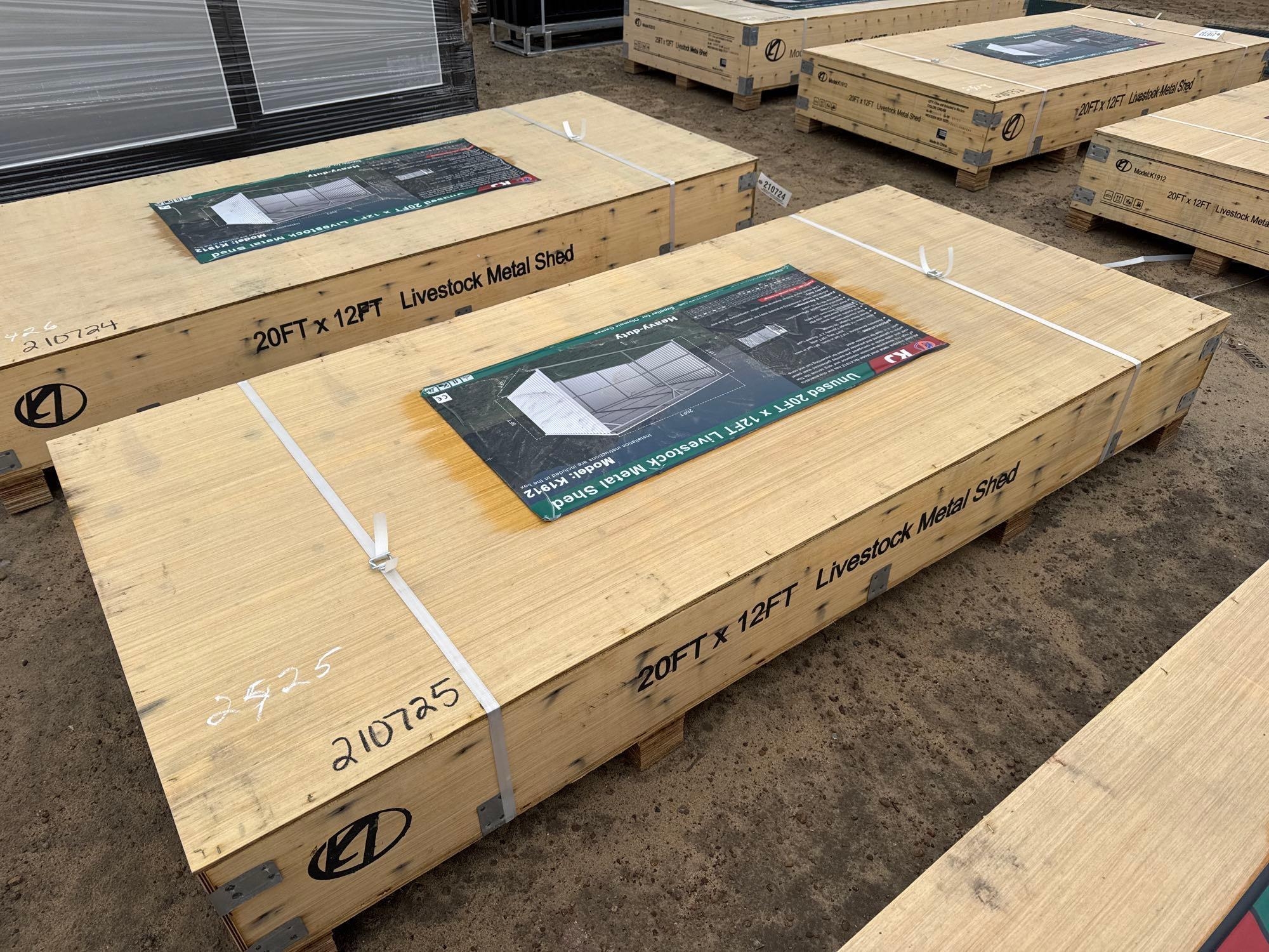 UNUSED KJ 20'X12' LIVESTOCK METAL SHED (A62131)