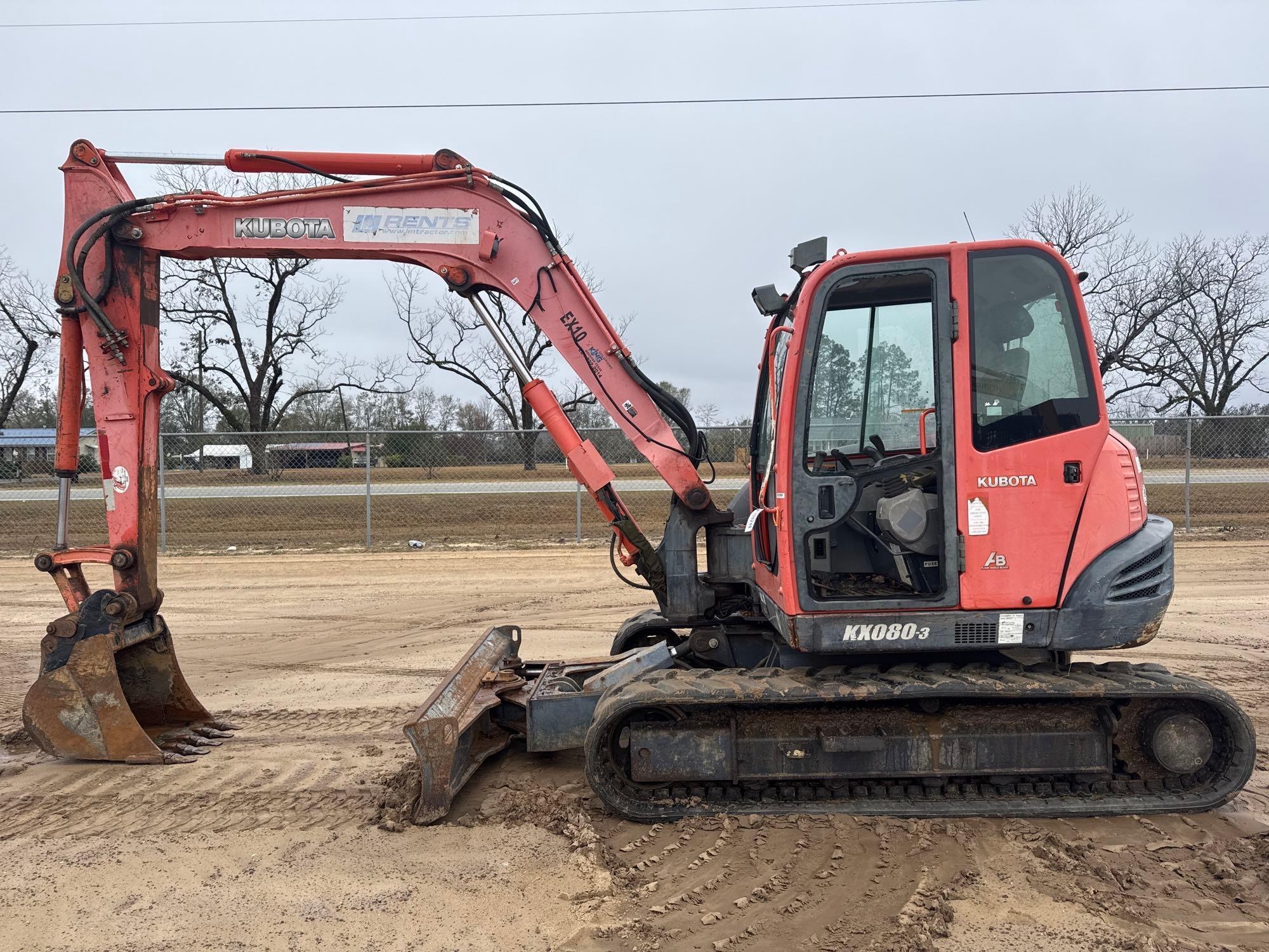 2012 KUBOTA KX080-3 EXCAVATOR (A52709)